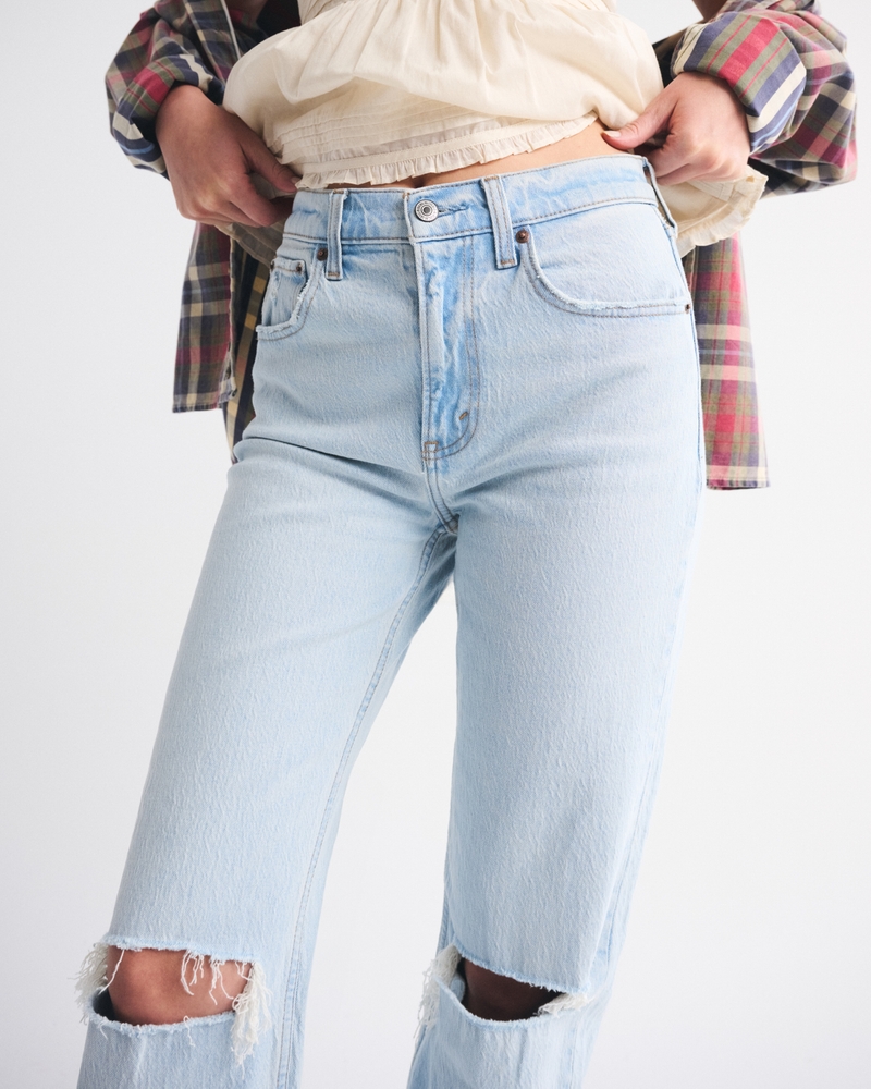High Rise 90s Relaxed Raw Hem Jean 상세 이미지 5