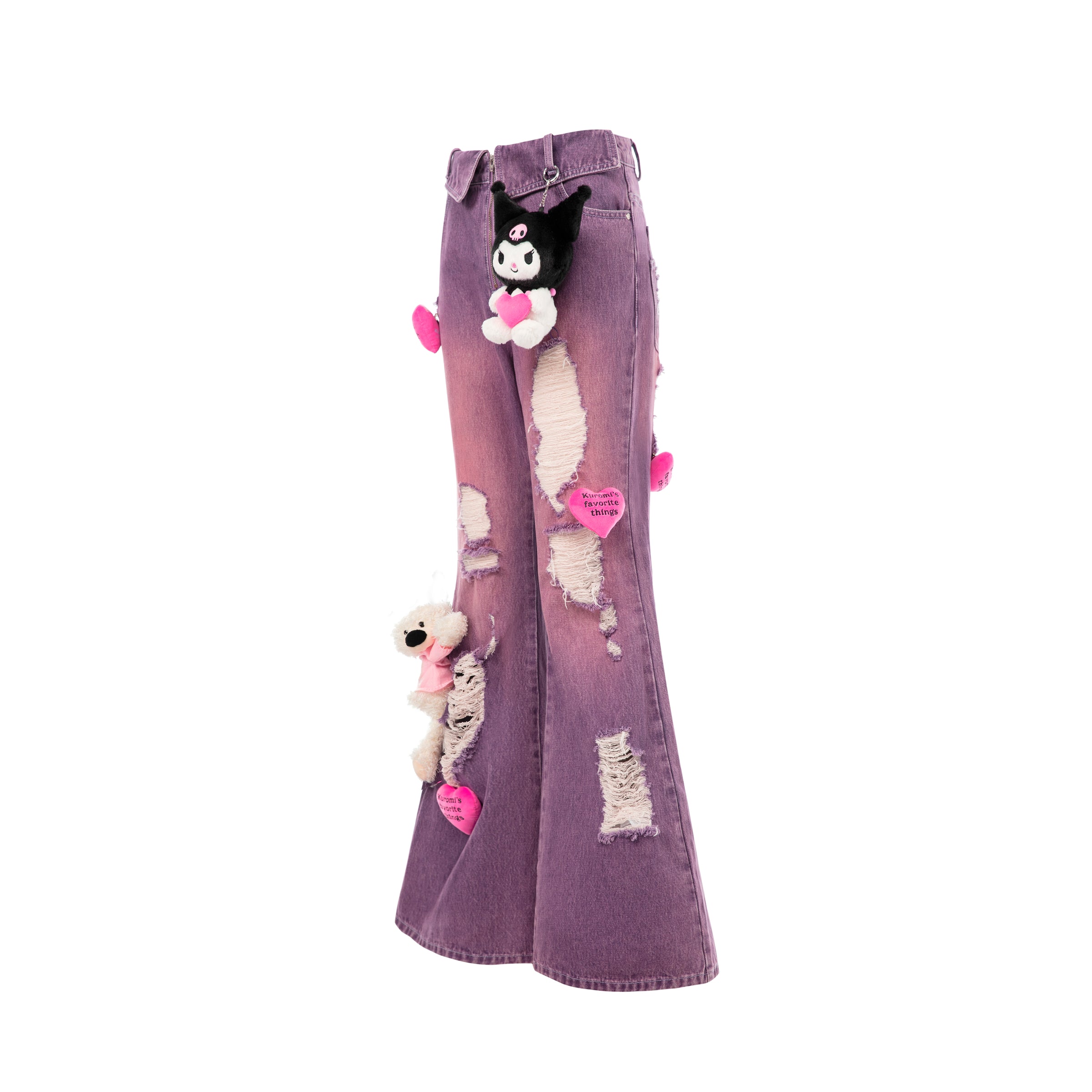 Kuromi Bear Lumi Heart 청바지 상세 이미지 2