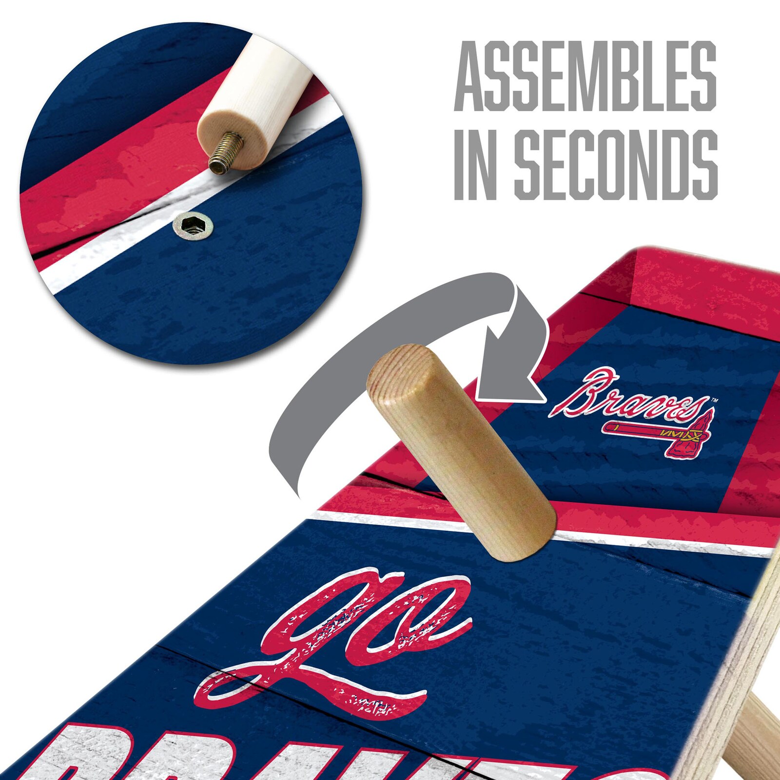 Atlanta Braves IDNA 20 x 23 링 백 게임 상세 이미지 5