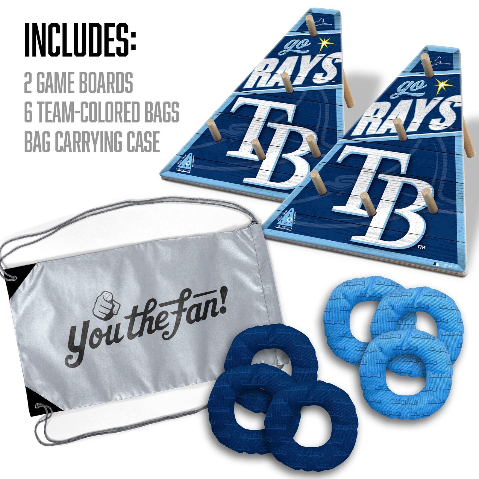 Tampa Bay Rays IDNA 20인치 x 23인치 링 백 게임 상세 이미지 4