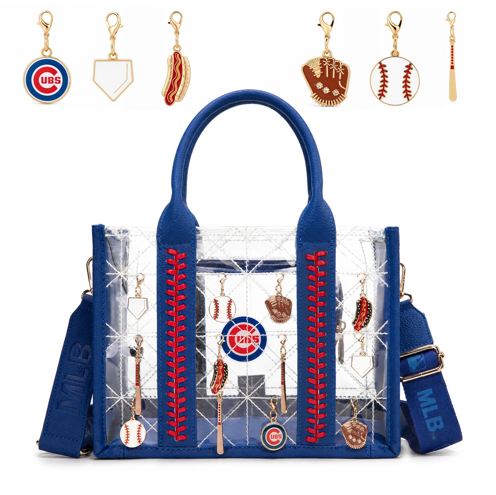 Chicago Cubs Montana West Charmed 휩스티치 토트백 상세 이미지 8