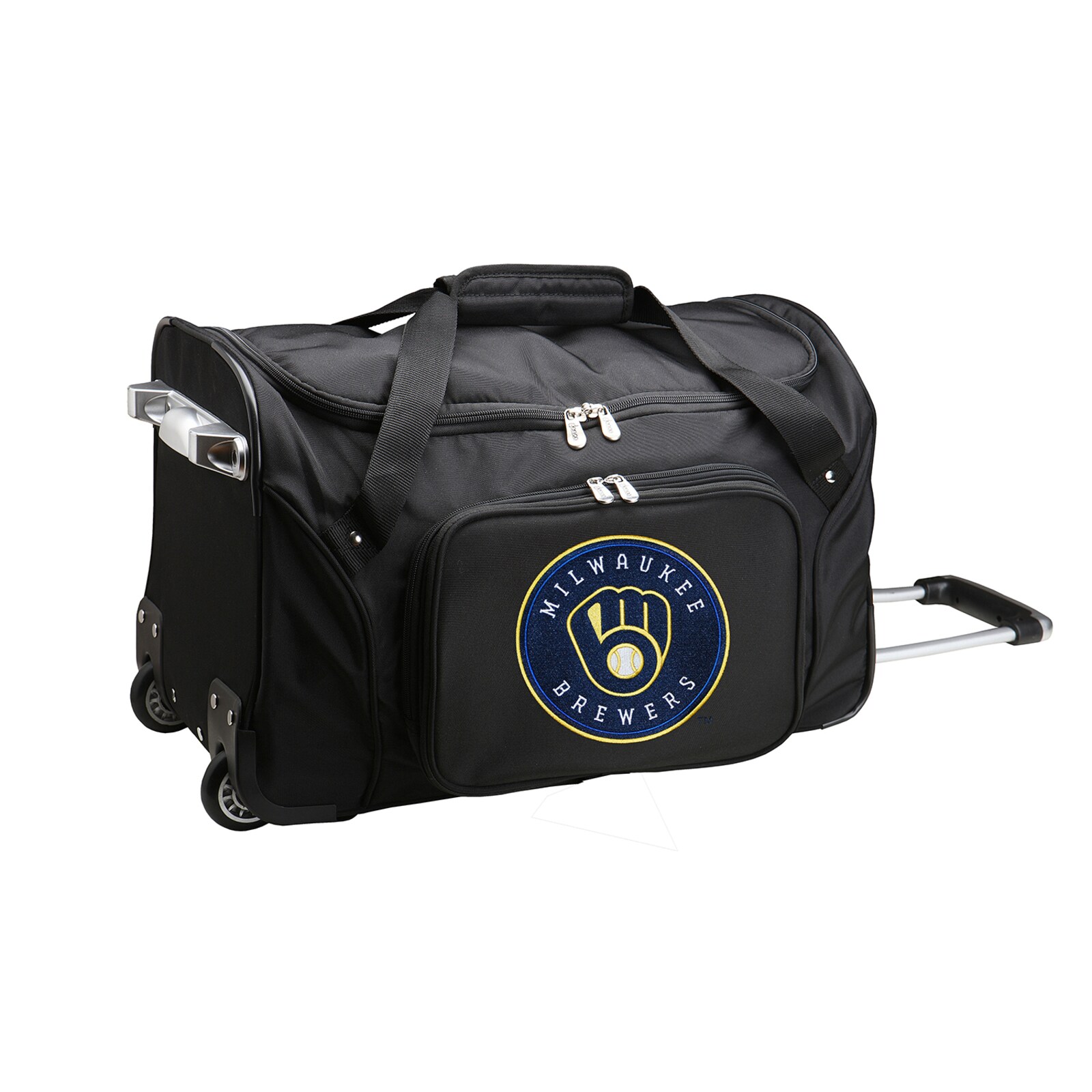 Milwaukee Brewers MOJO 블랙 22인치 2륜 더플백 상세 이미지 2