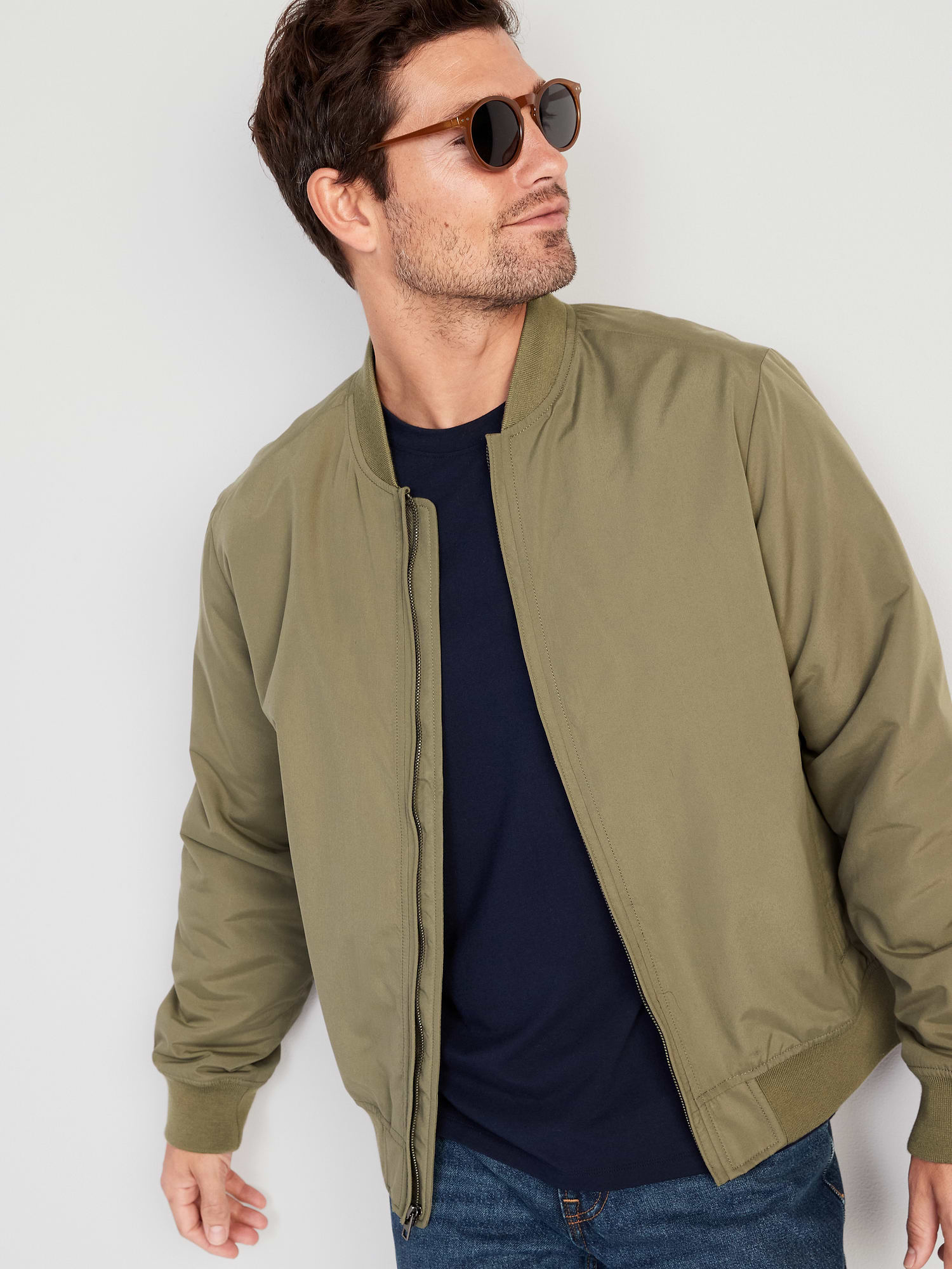 Water-Resistant Zip Bomber Jacket 상세 이미지 3