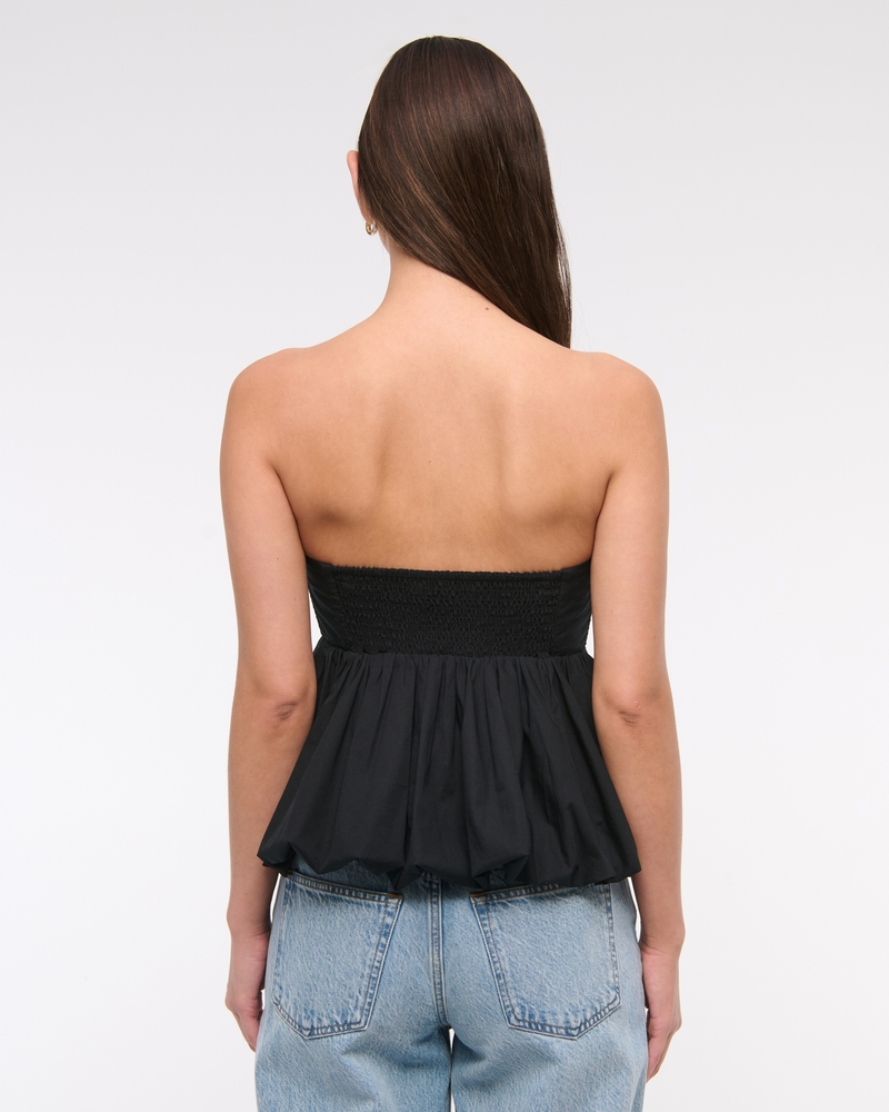Strapless Bubble Hem Top 상세 이미지 5