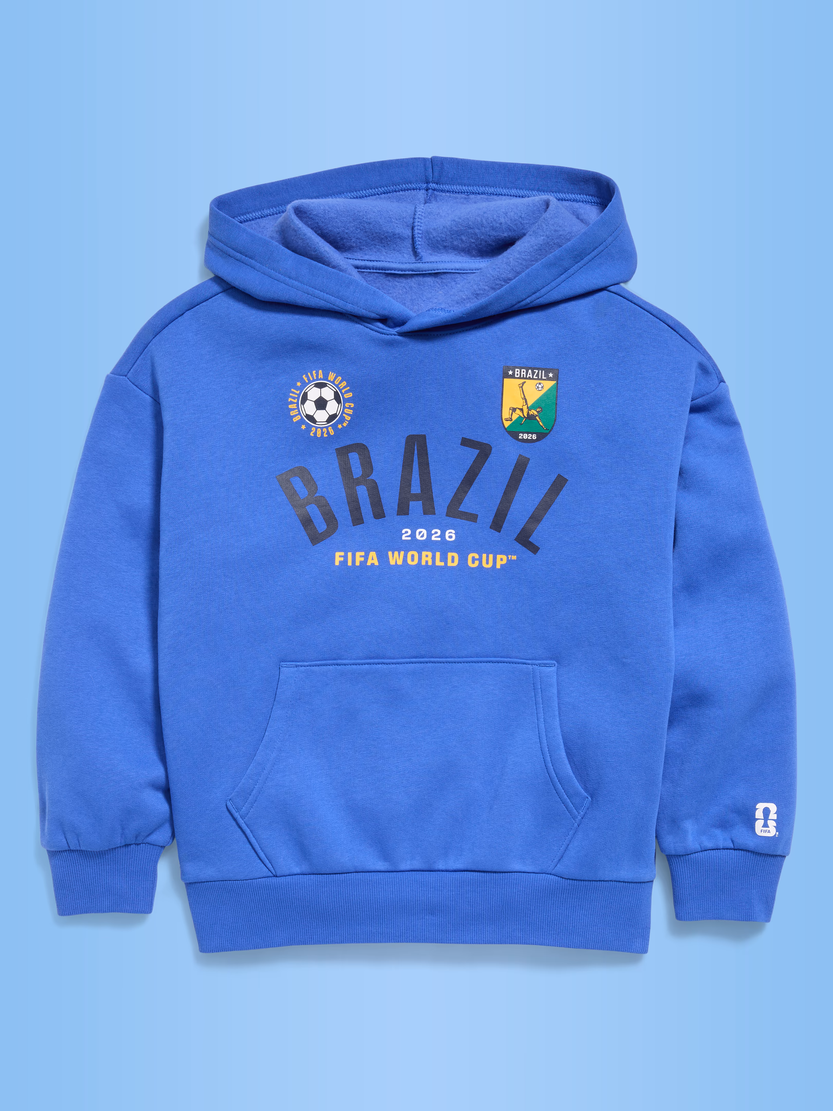 FIFA World Cup 26™ 브라질 오버사이즈 풀오버 후디 남아용 상세 이미지 2