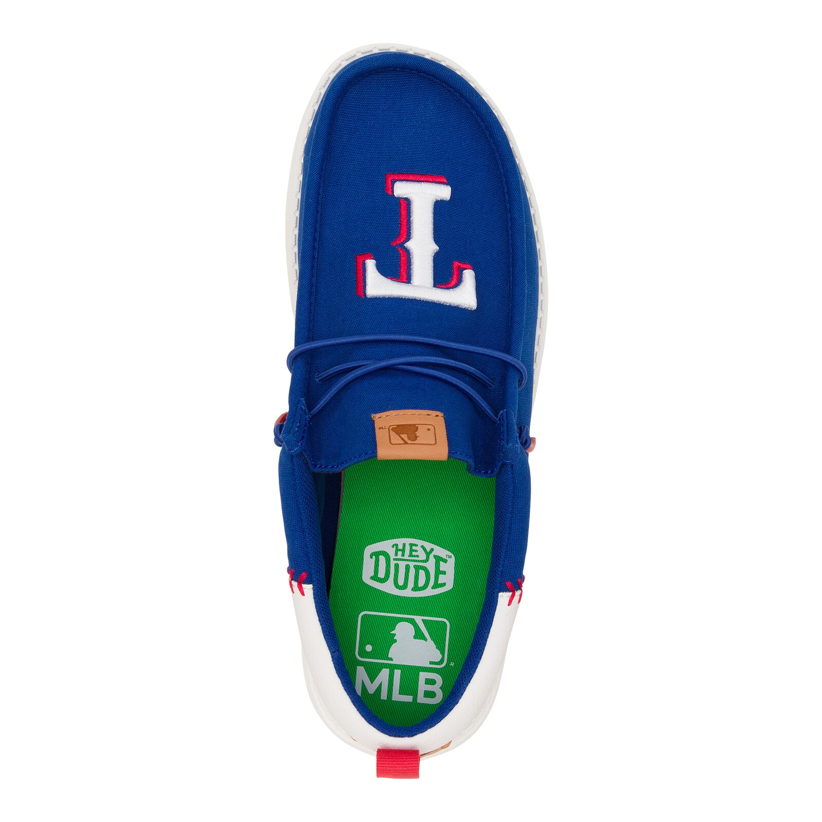 남성용 Texas Rangers Hey Dude 로열 Wally 캐주얼 슈즈 상세 이미지 6