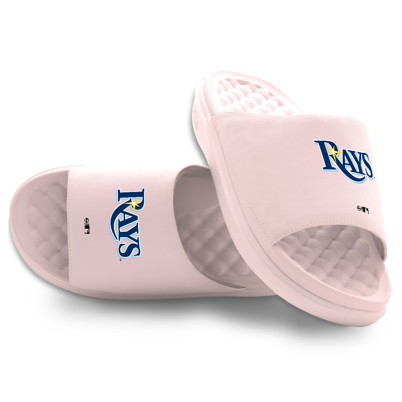 남녀공용 Tampa Bay Rays ISlide 핑크 프라이머리 모티브 슬라이드 샌들 상세 이미지 2