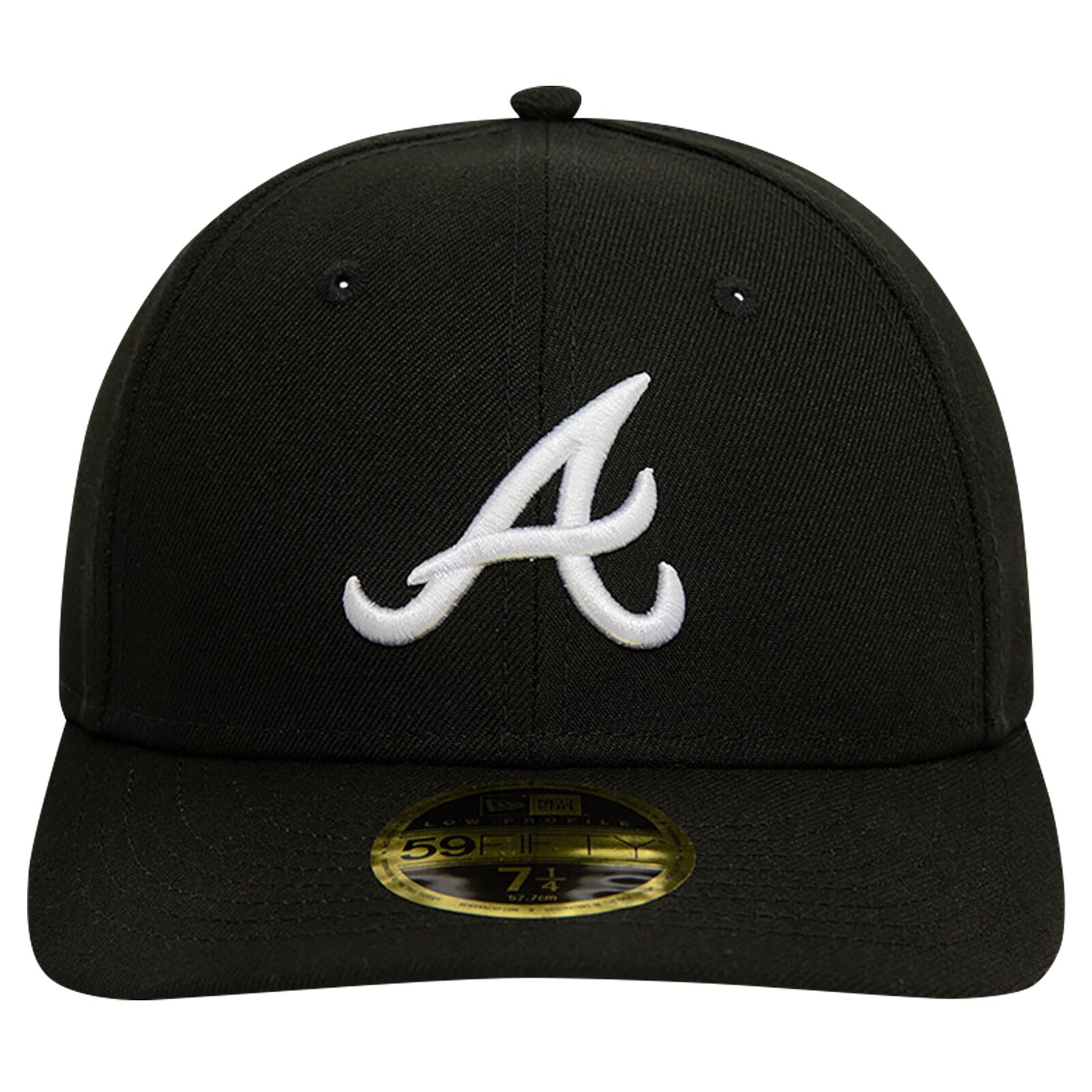 남성용 Atlanta Braves New Era 블랙 로우 프로파일 59FIFTY 피티드 모자 상세 이미지 3