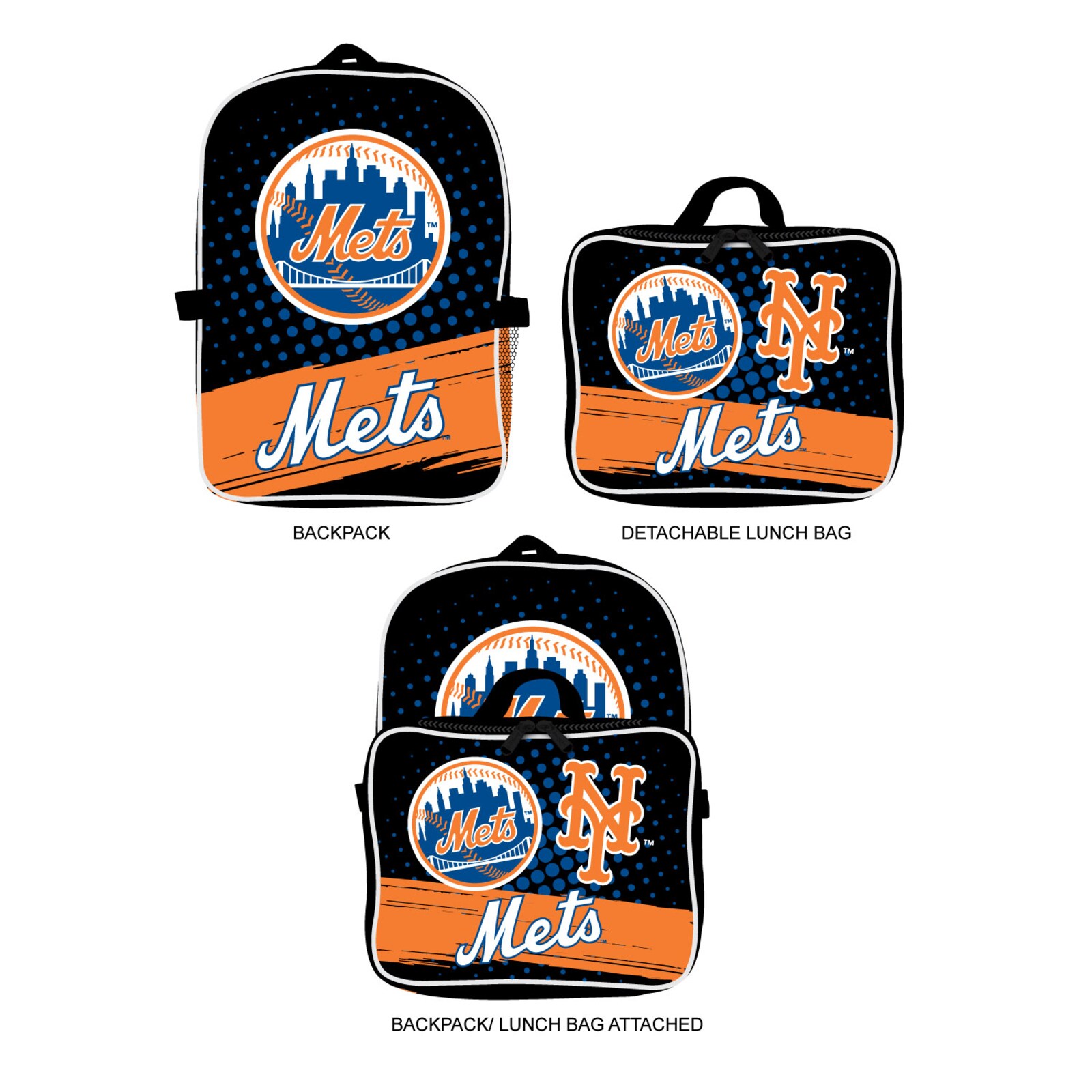 New York Mets MOJO 백팩 & 런치 박스 2종 세트