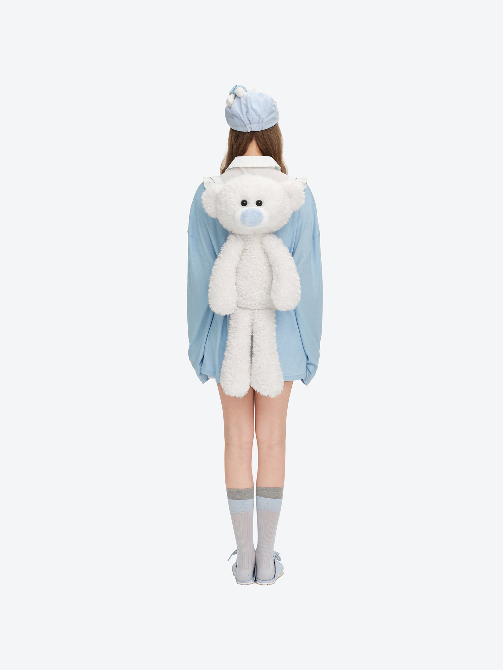 플러시 인형 백팩 화이트 상세 이미지 2