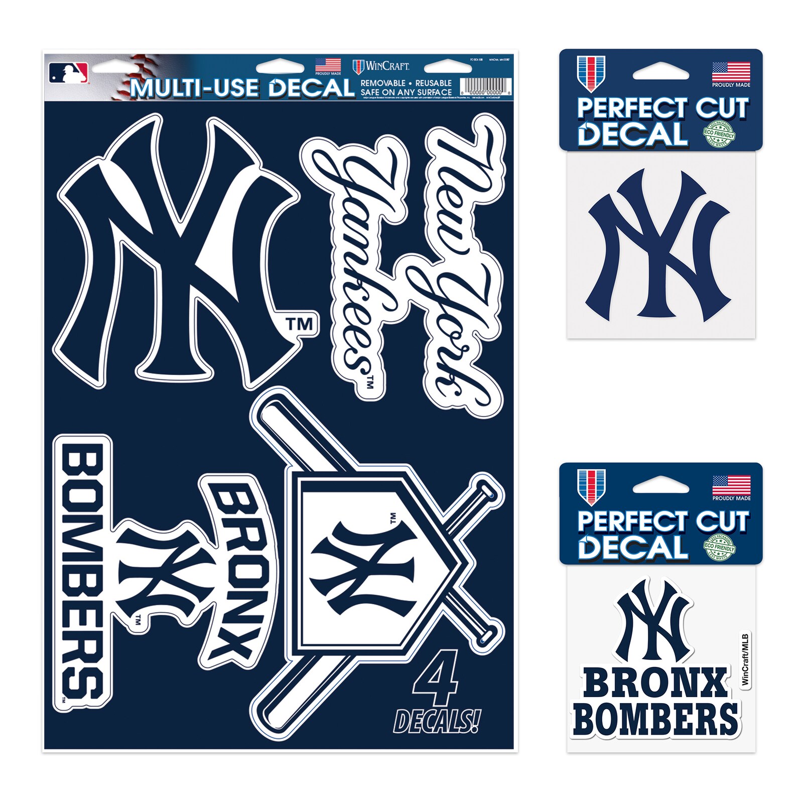 New York Yankees WinCraft 데칼 버라이어티 팩