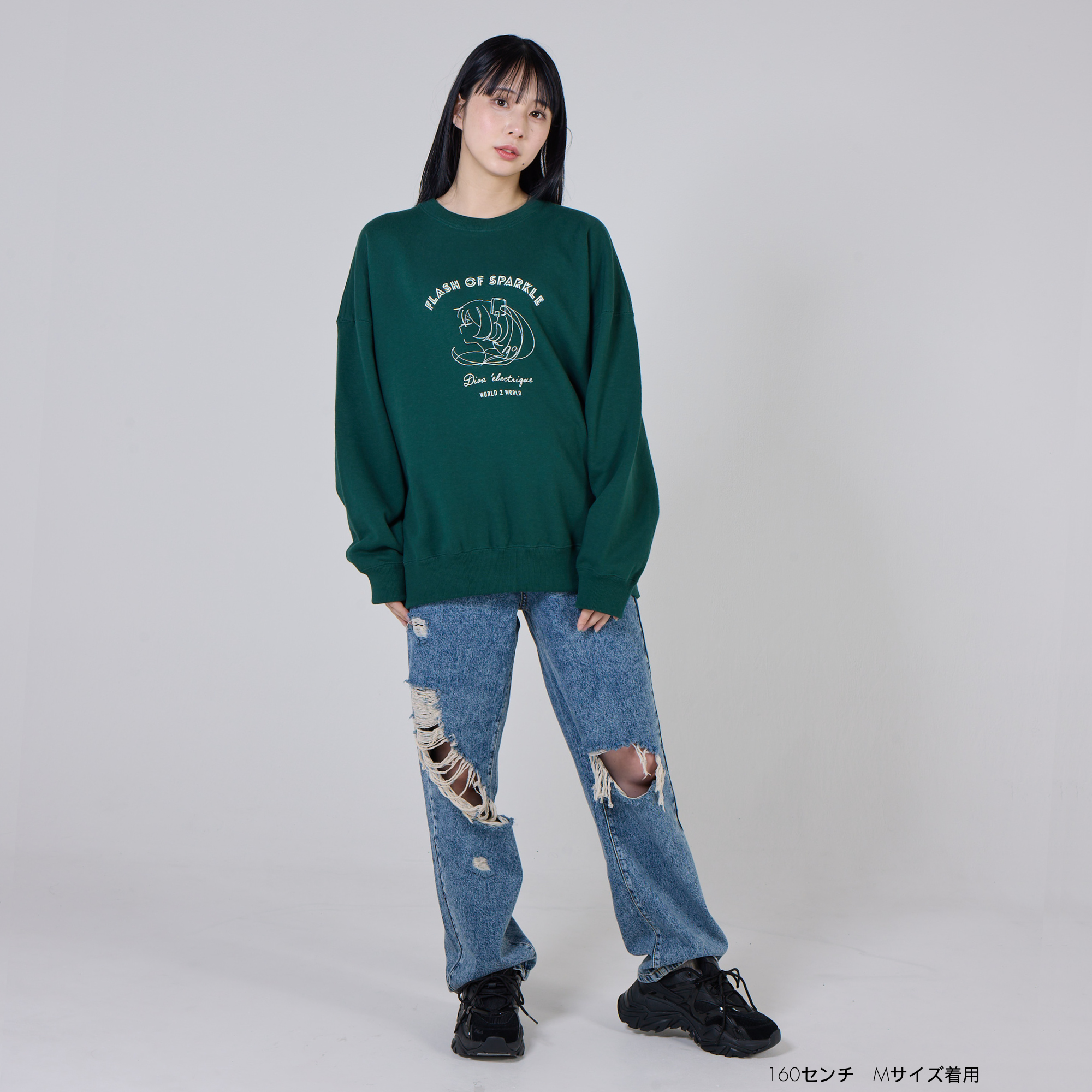 하츠네 미쿠 컬리지 스웨트셔츠 상세 이미지 6