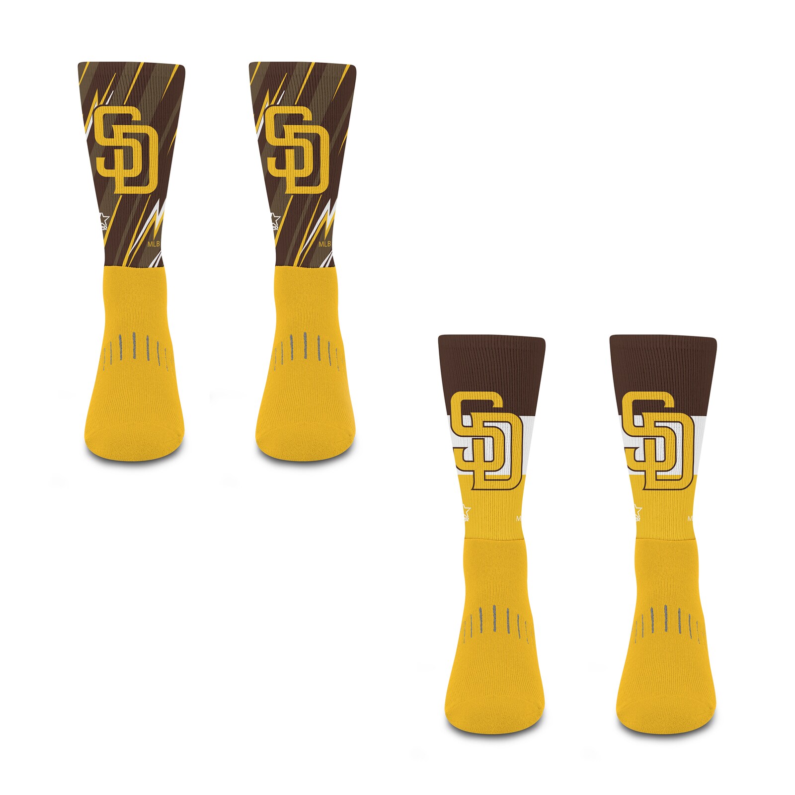 남녀공용 San Diego Padres Starter Big Energy Neo 크루 양말 2팩 세트 상세 이미지 3