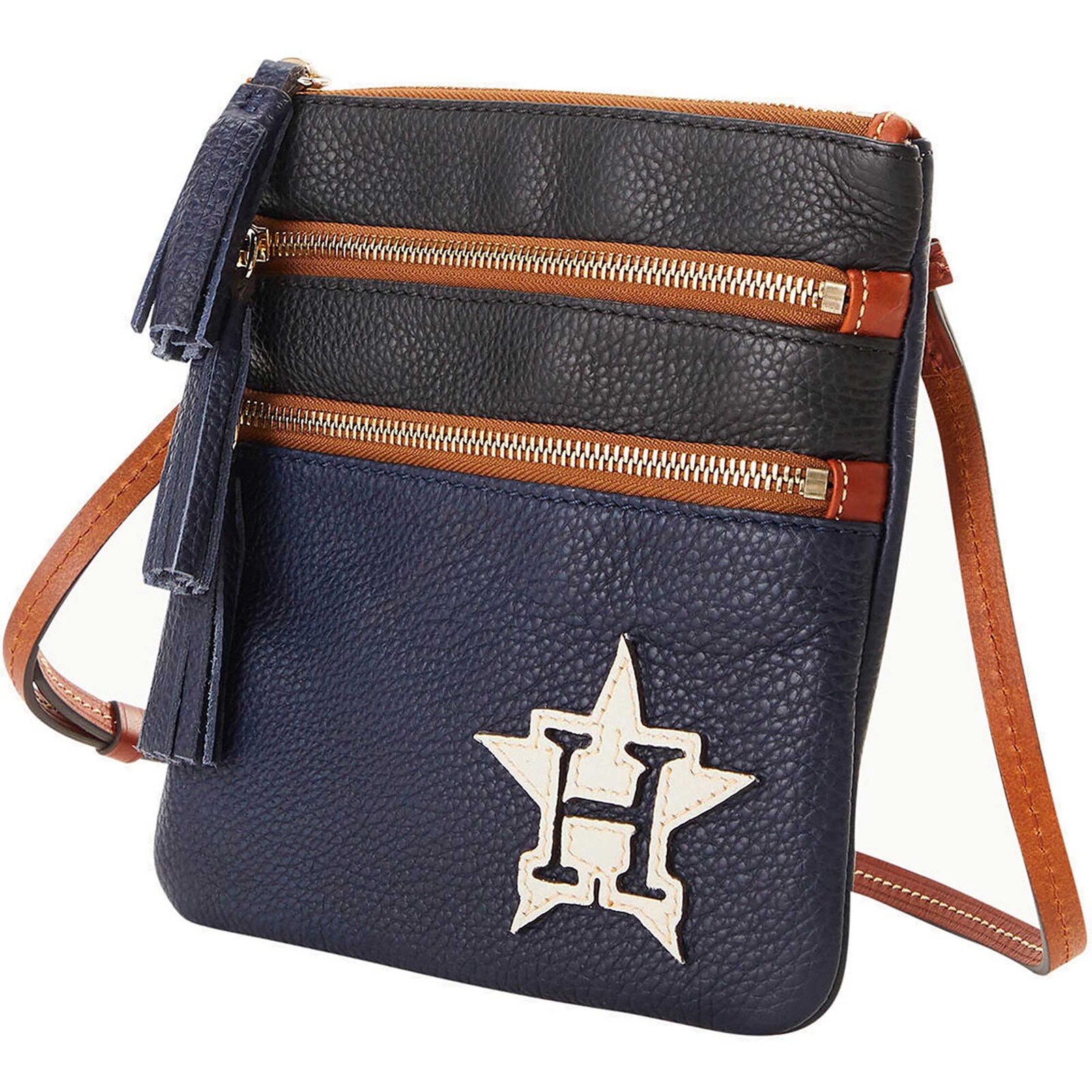 Houston Astros Dooney & Bourke Infield 트리플 지퍼 크로스바디 백 상세 이미지 3