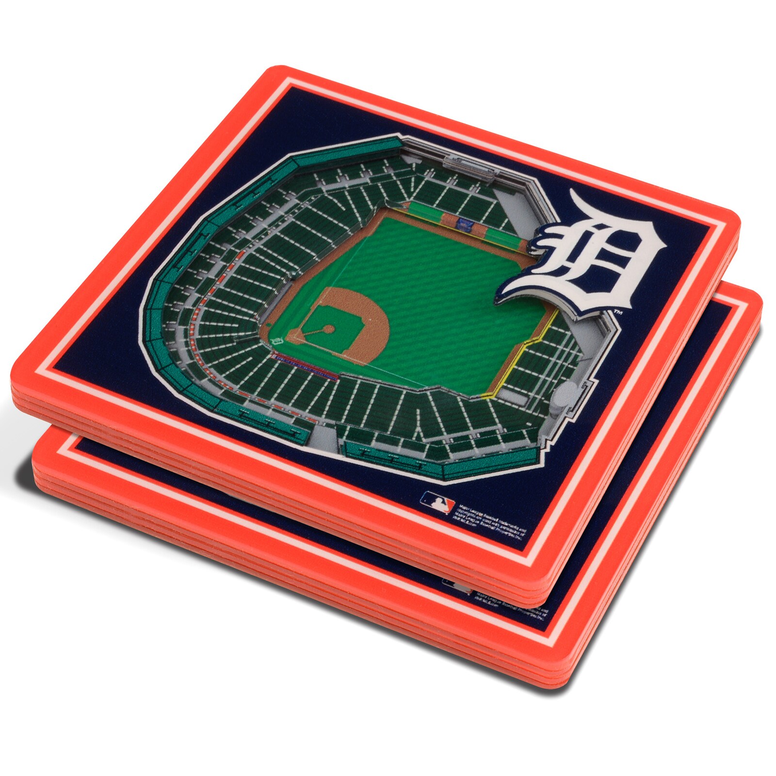 Detroit Tigers IDNA 블루 3D 스타디움뷰 코스터