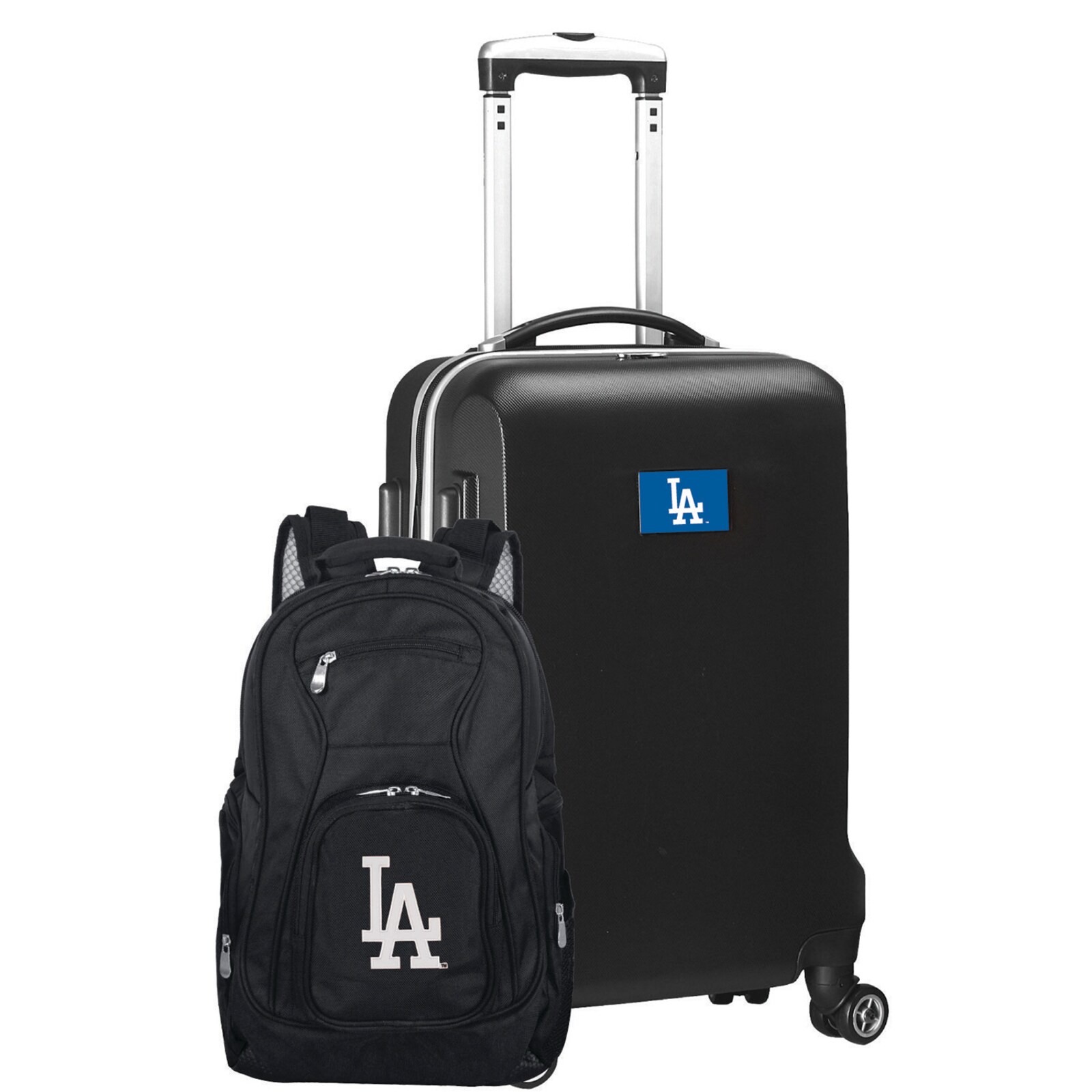 Los Angeles Dodgers MOJO 블랙 고급 2종 백팩 및 기내용 캐리어 세트
