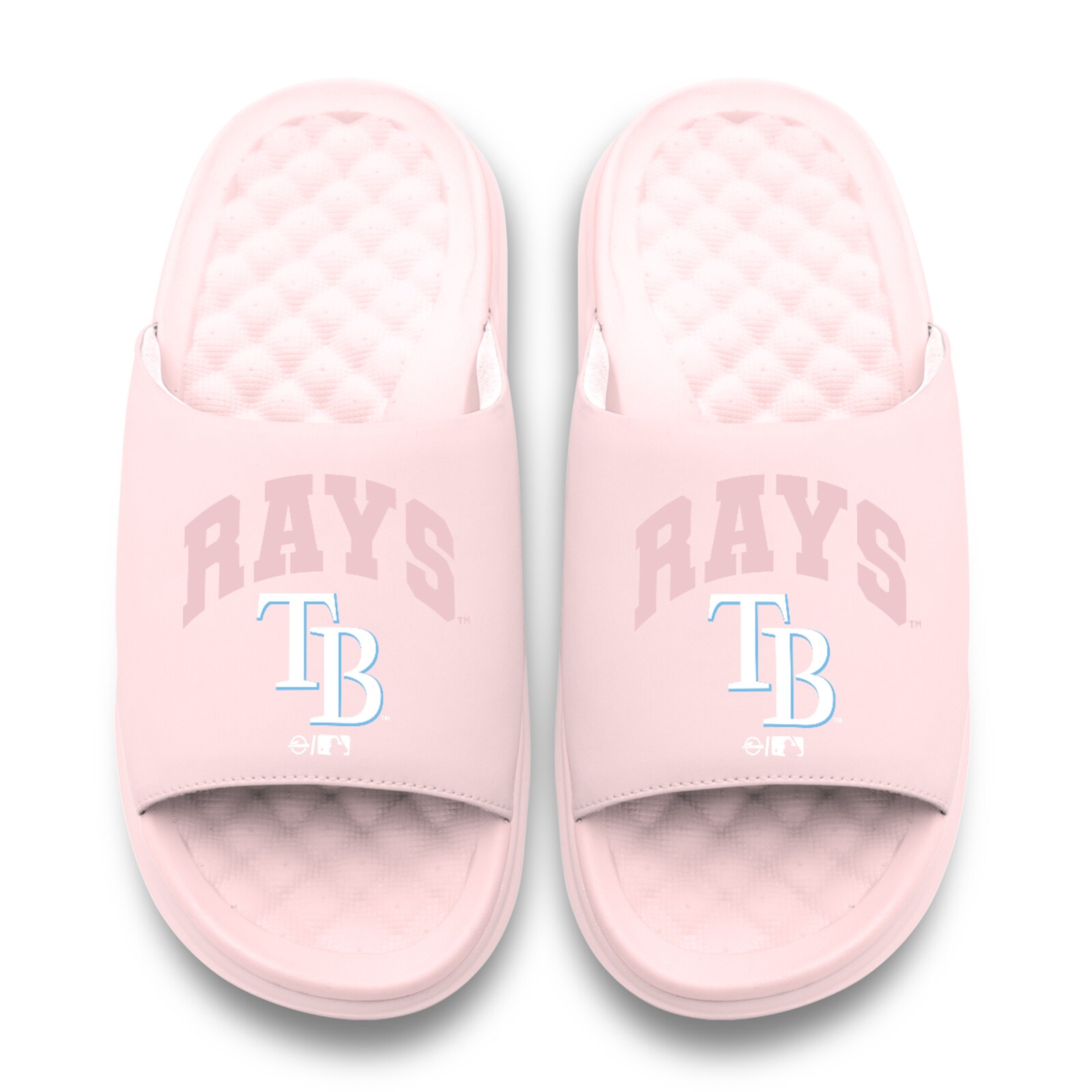 남녀공용 Tampa Bay Rays ISlide 핑크 톤온톤 팝 모티브 슬라이드 샌들 상세 이미지 3