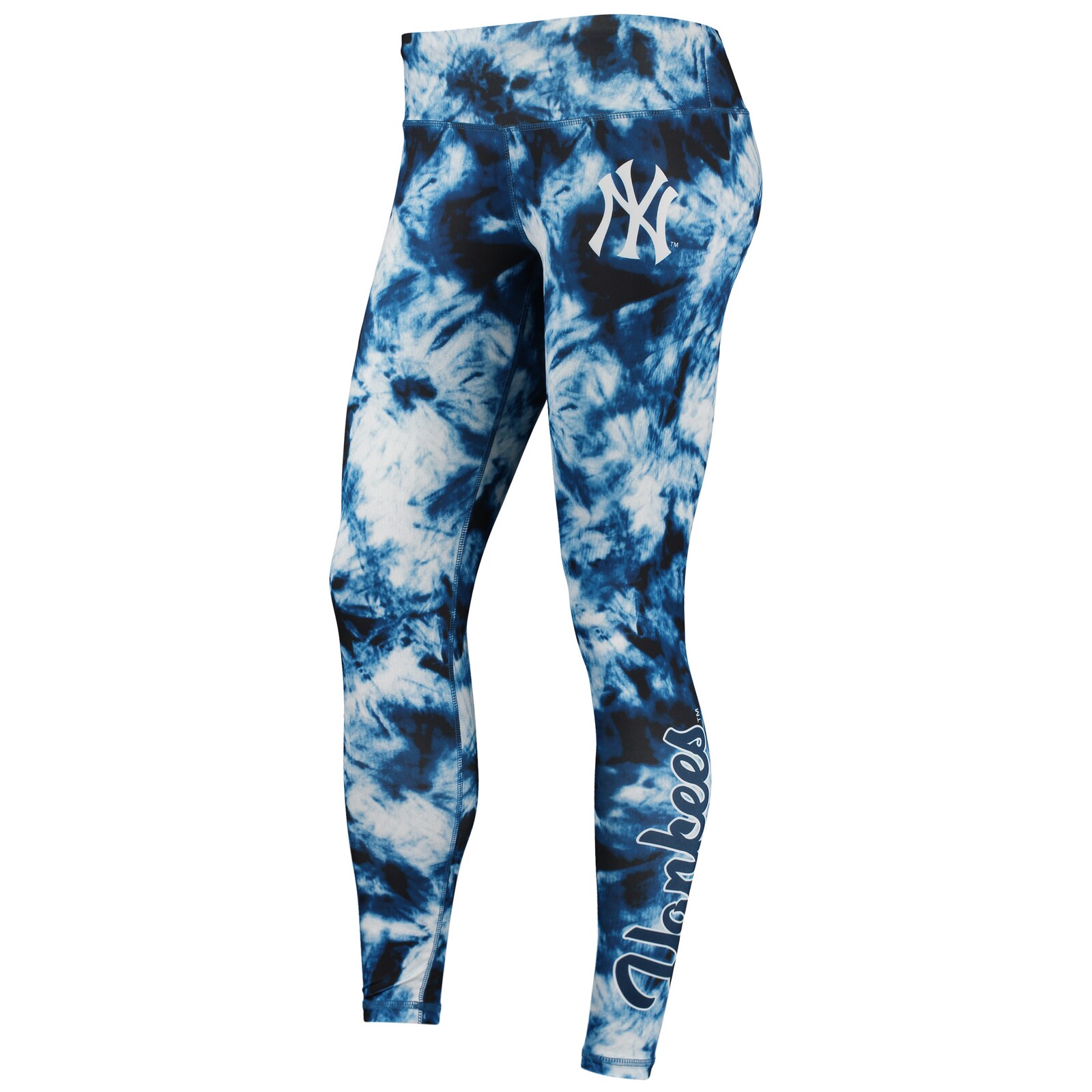 여성용 New York Yankees FOCO 네이비 타이다이 레깅스 상세 이미지 3