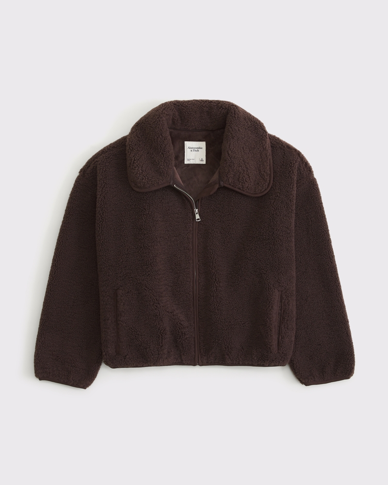 Collared Zip-Up Sherpa Jacket 상세 이미지 6