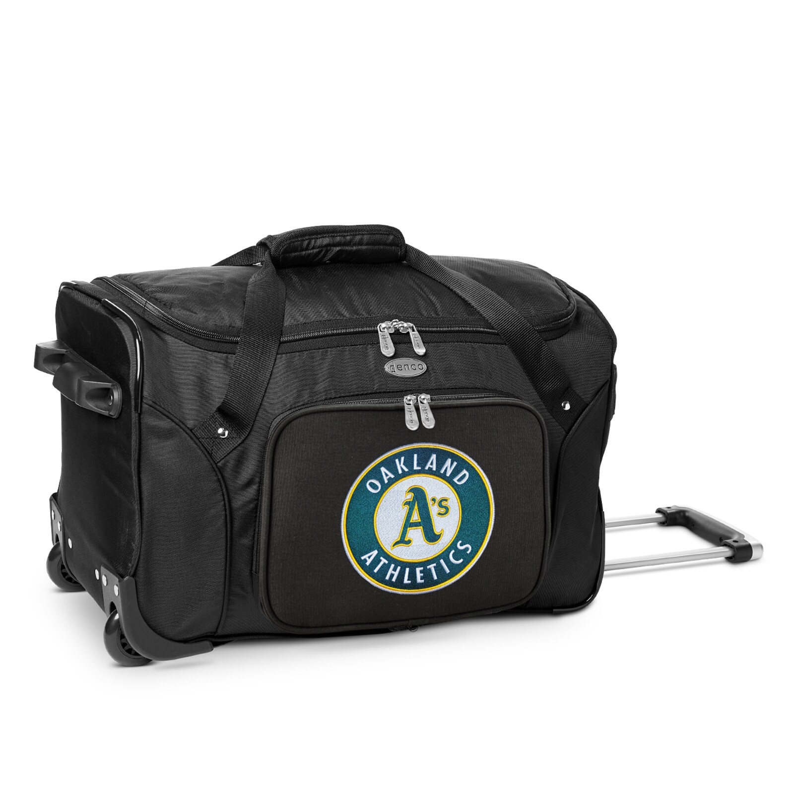 Oakland Athletics MOJO 블랙 22인치 2륜 더플백 상세 이미지 2