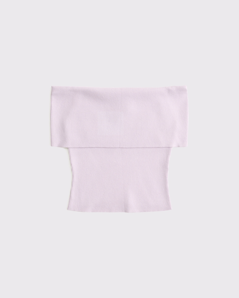 Foldover Off-The-Shoulder Sweater Top 상세 이미지 6