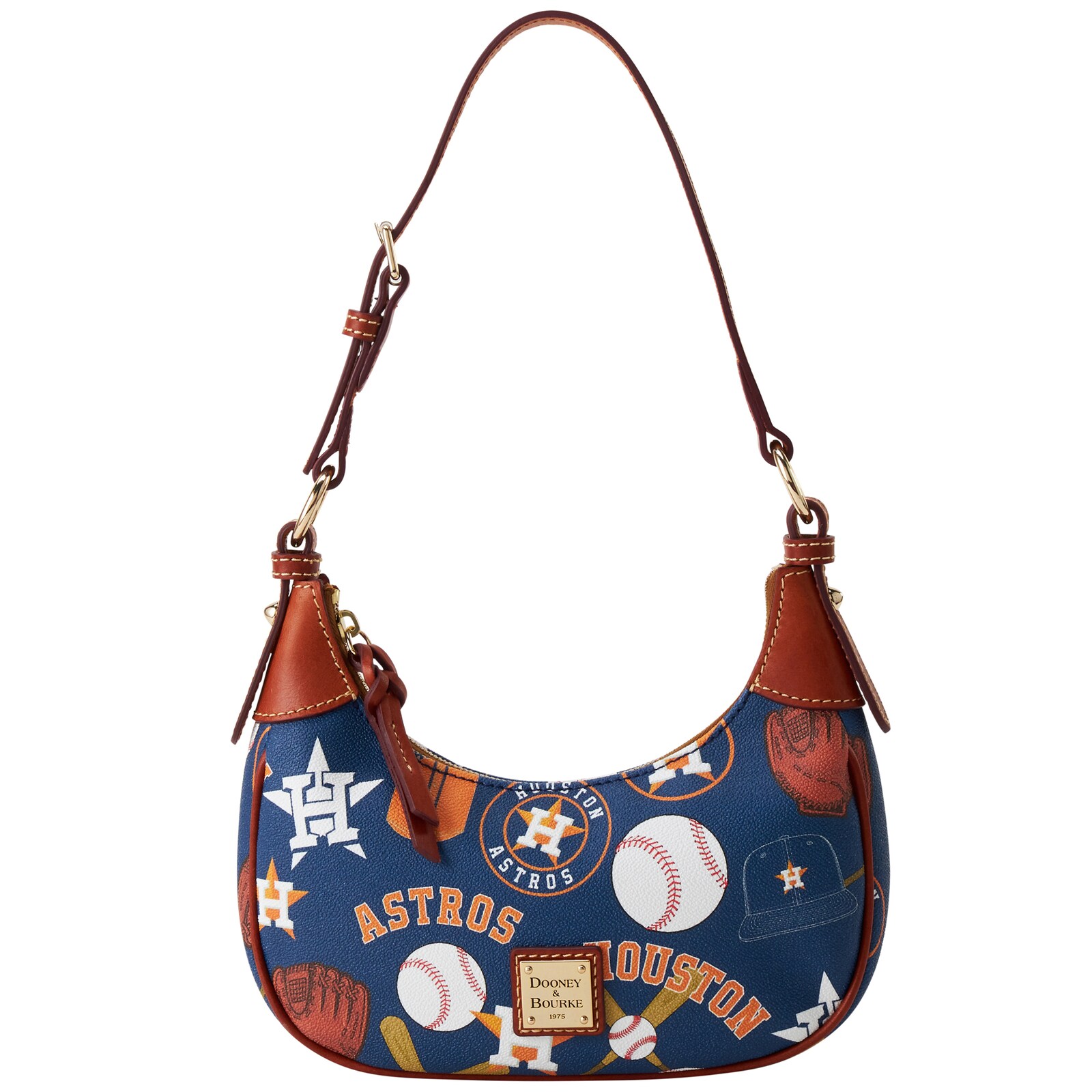 Houston Astros Dooney & Bourke Luca 가죽 호보 백 상세 이미지 2