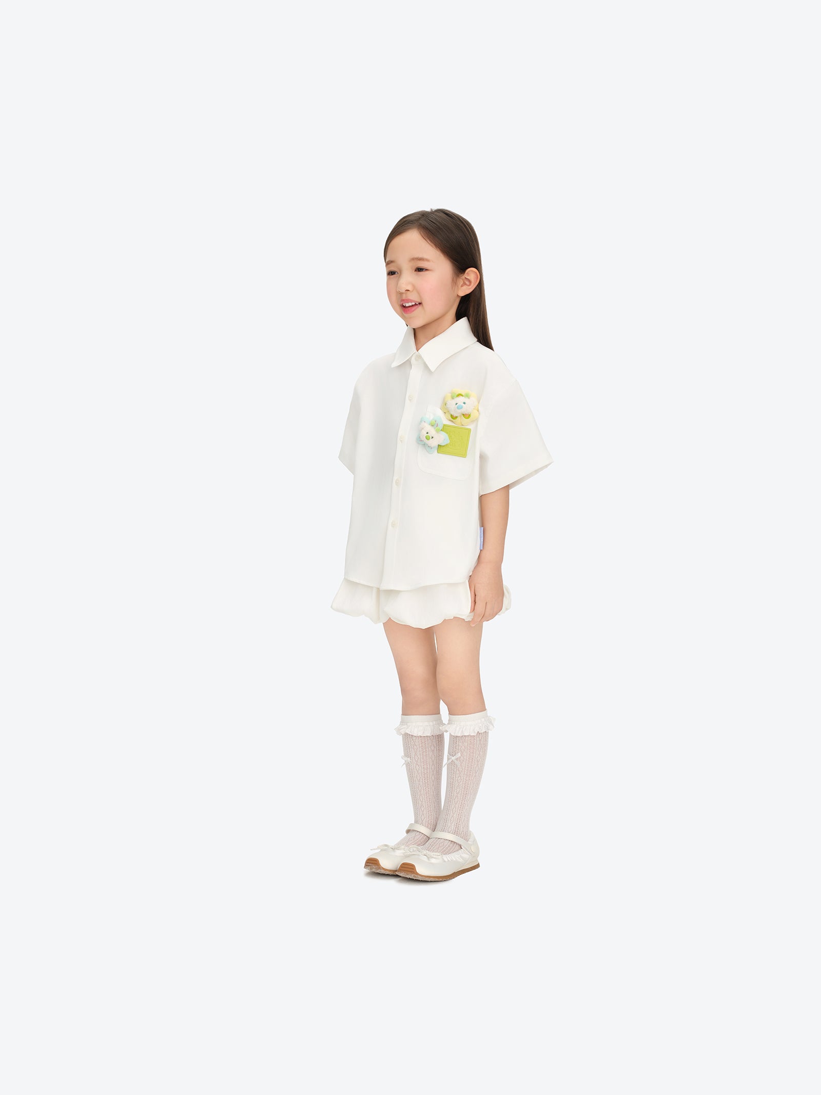 플로럴 BabyBear 버드 드레스 화이트 상세 이미지 3