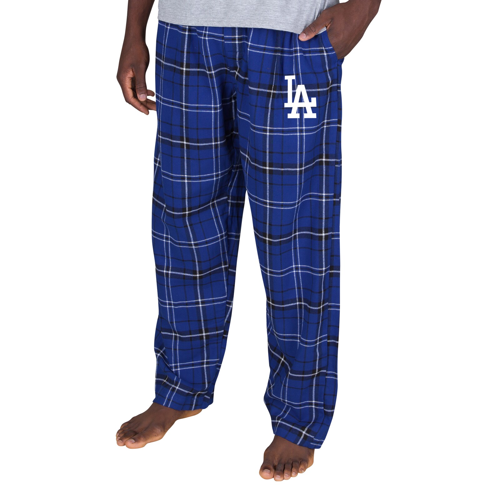 남성용 Concepts Sport 로열 Los Angeles Dodgers 얼티밋 체크무늬 플란넬 파자마 팬츠