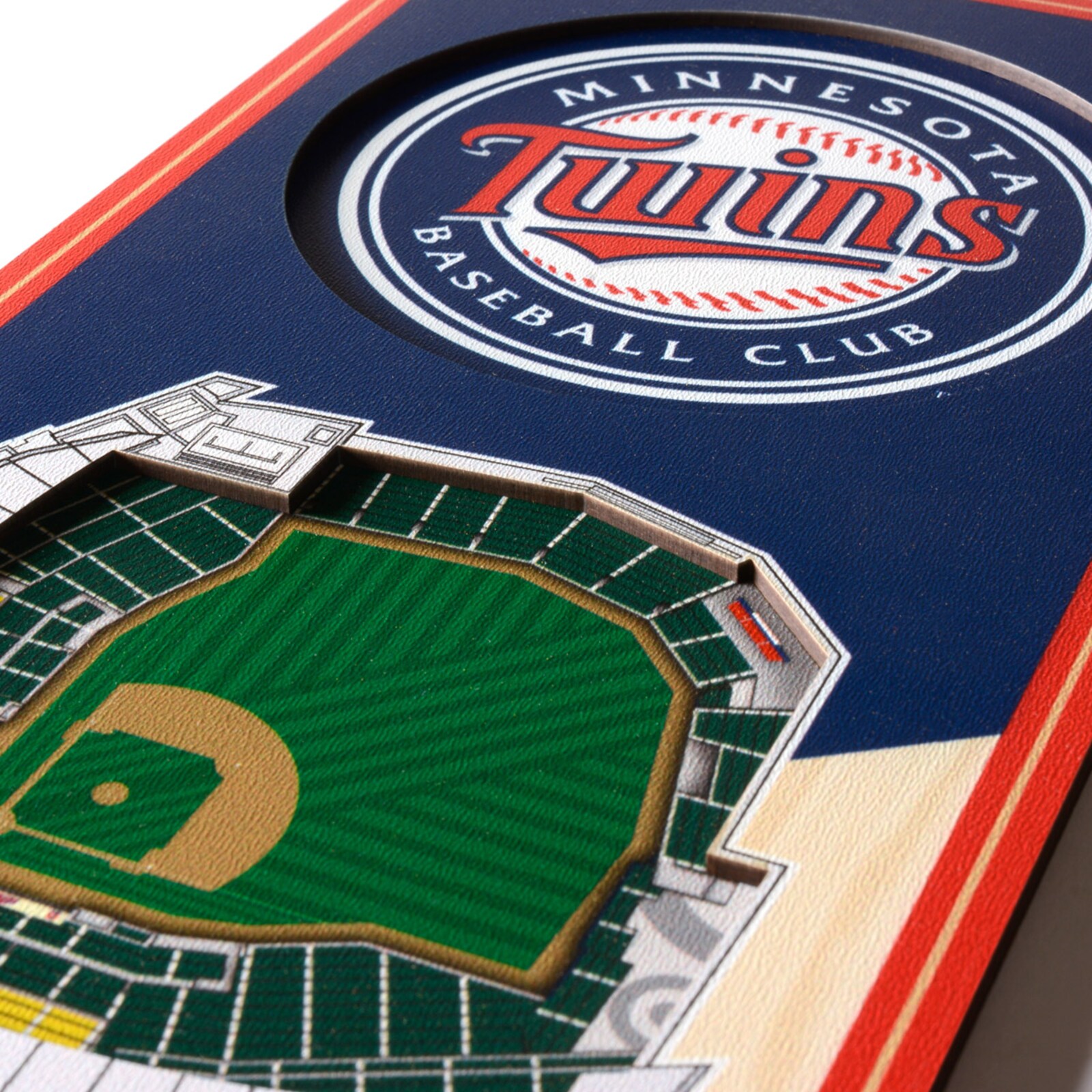Minnesota Twins IDNA 6인치 x 19인치 3D StadiumView 배너 상세 이미지 3