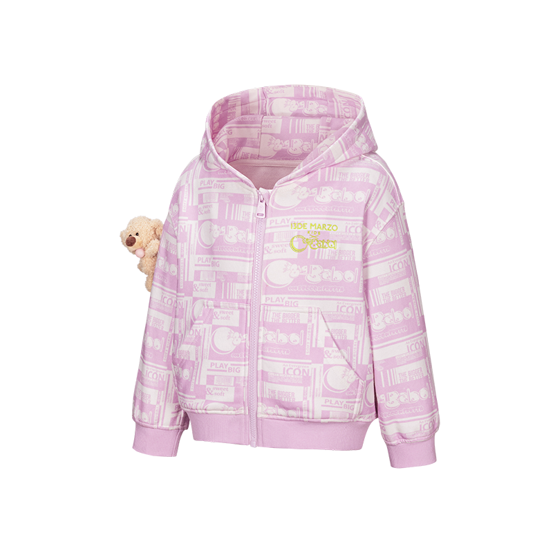 BabyBear 버블껌 집업 후디 핑크 상세 이미지 2