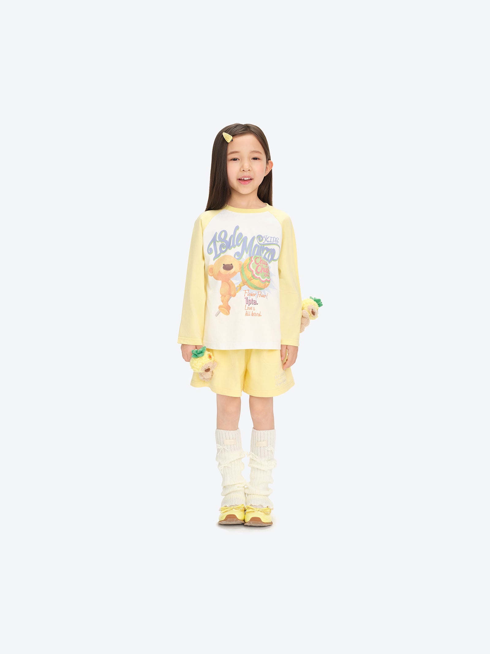 BabyBear 롤리팝 라글란 긴팔 티셔츠 옐로 상세 이미지 2