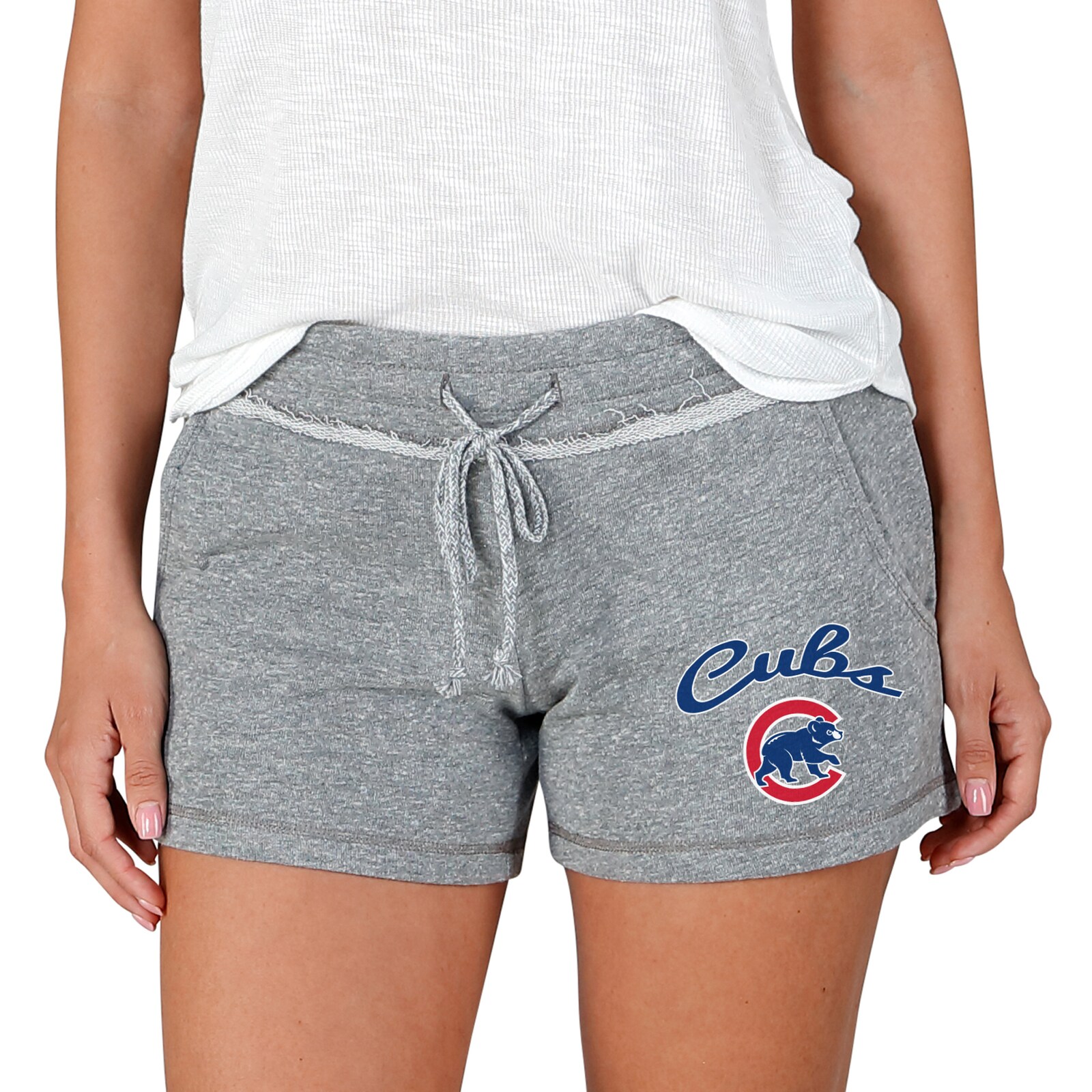 여성용 Chicago Cubs Concepts Sport 그레이 Mainstream 테리 쇼츠