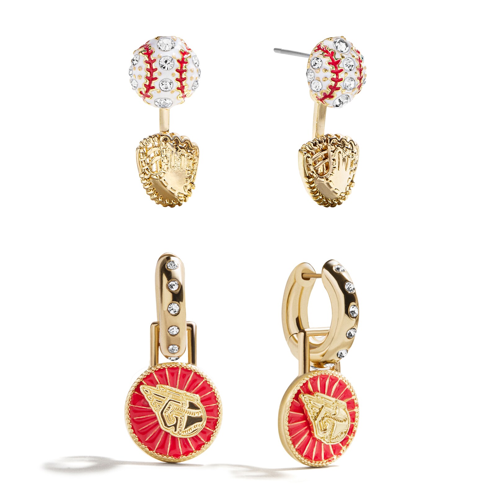 Cleveland Guardians BaubleBar 후프 귀걸이 세트 상세 이미지 2