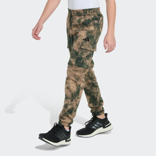 Elastic Waistband Woodland Camo Printed Cargo Joggers 상세 이미지 3