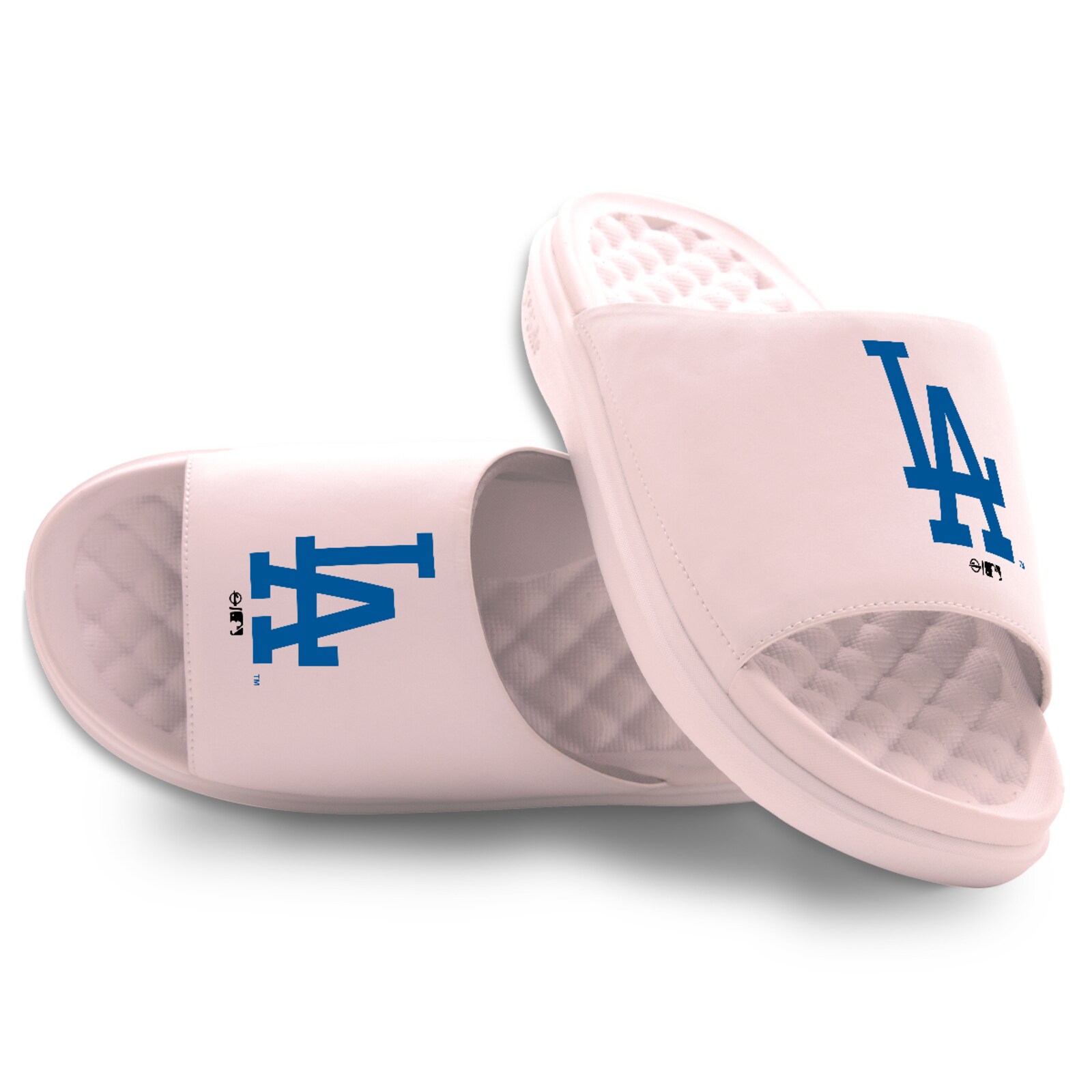 아동용 Los Angeles Dodgers ISlide 핑크 대체 모티브 슬라이드 샌들