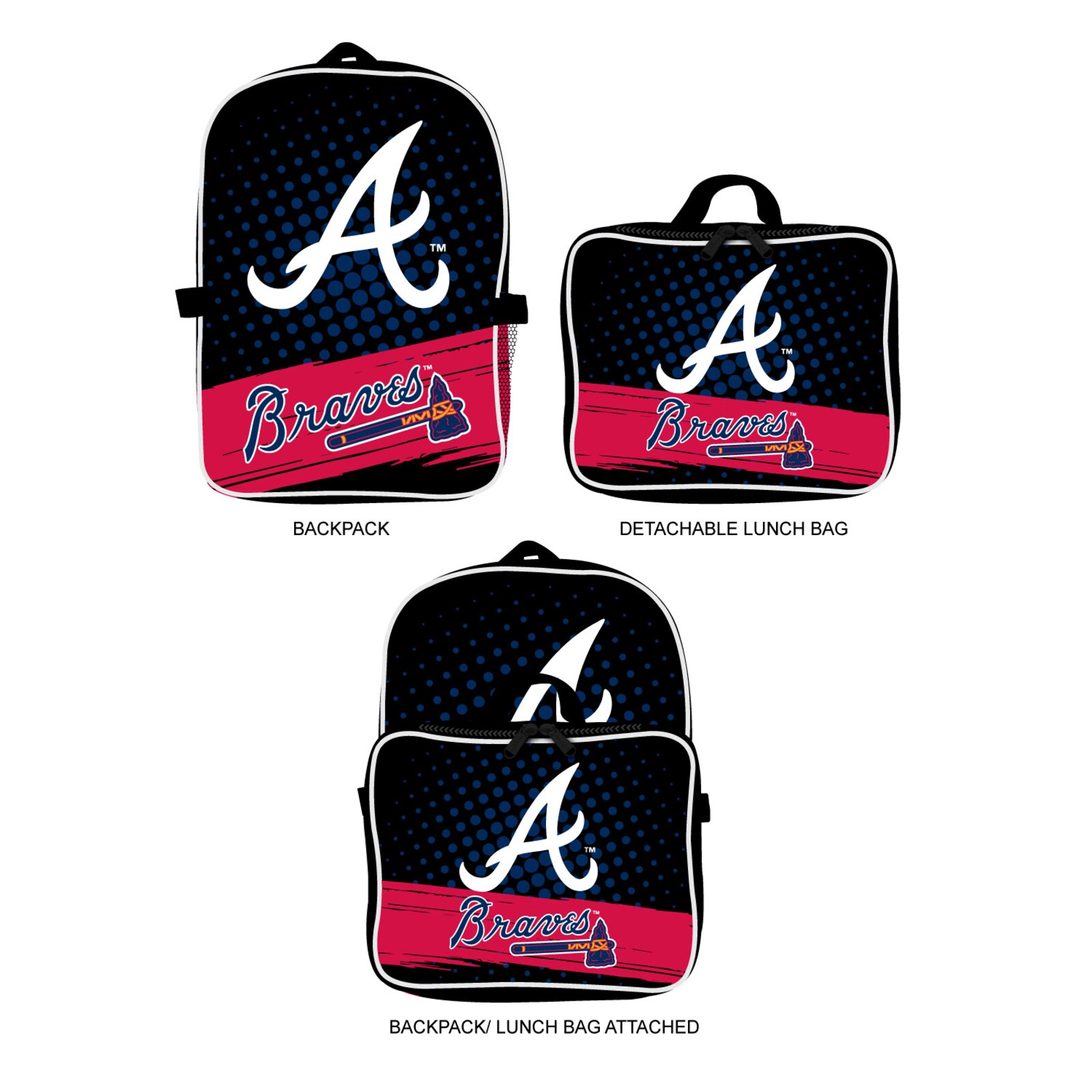 Atlanta Braves MOJO 백팩 & 도시락 가방 2종 세트 상세 이미지 2