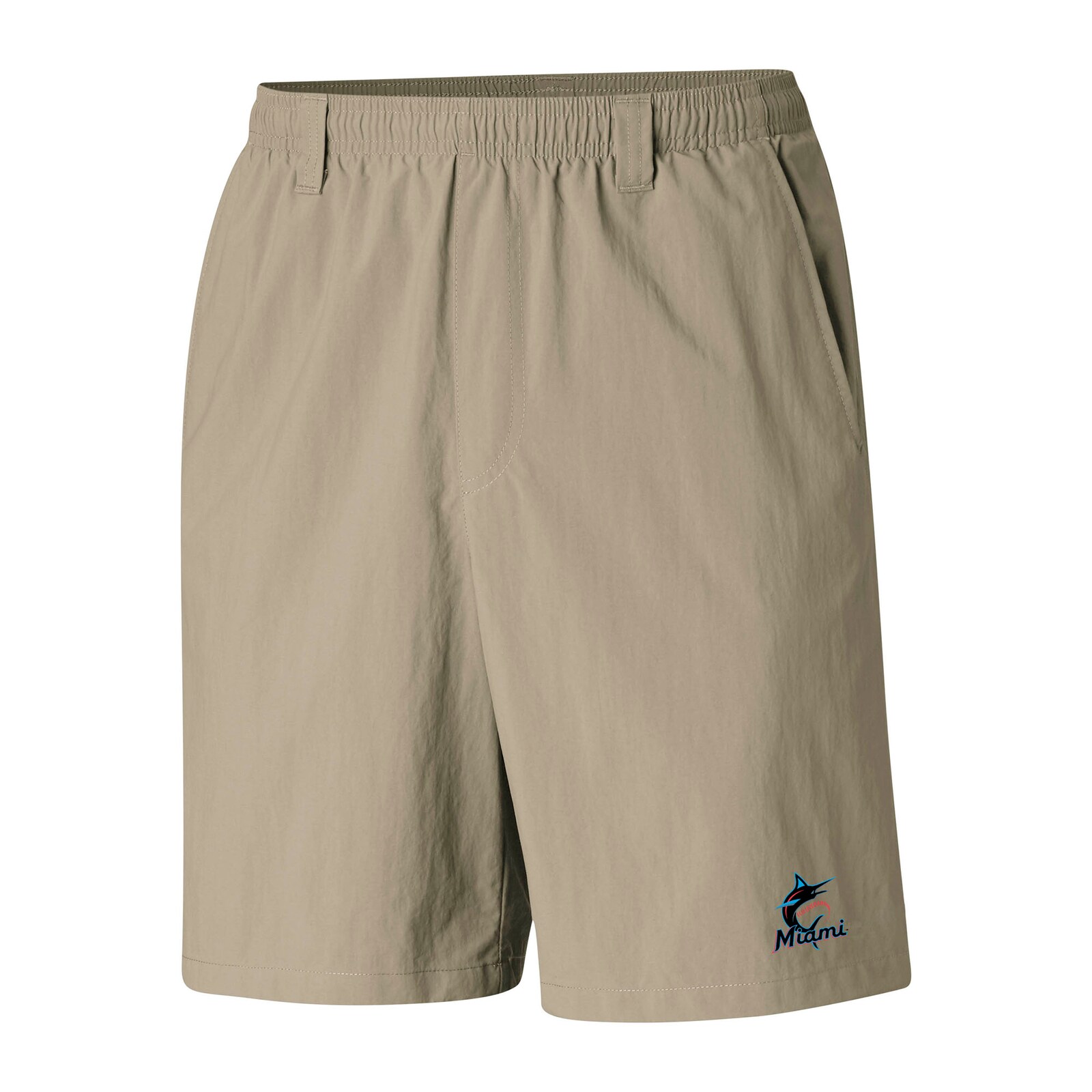 남성용 Miami Marlins Columbia 탄색 PFG Backcast III 워터 쇼츠 상세 이미지 2