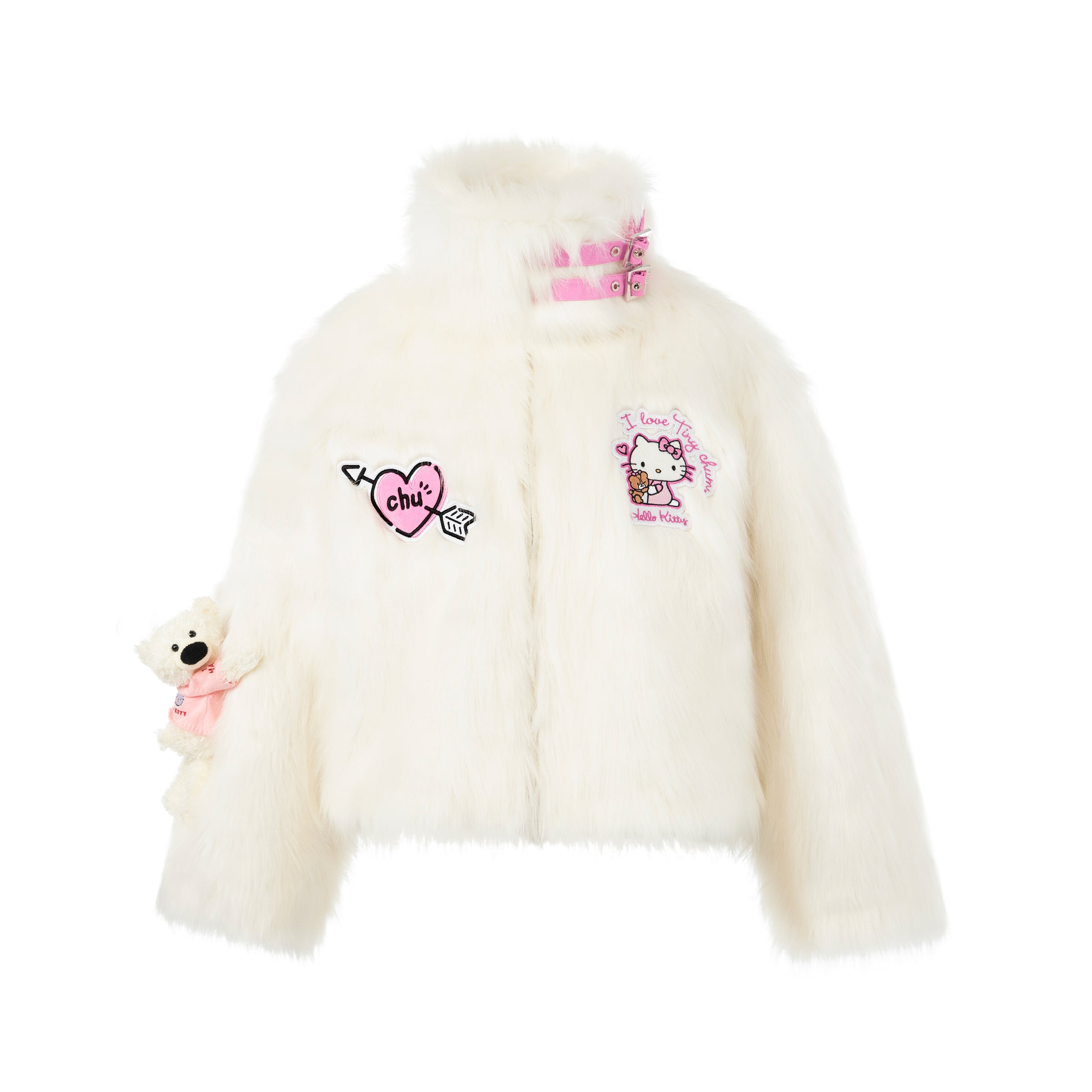 Hello Kitty 곰 인조 밍크 코트