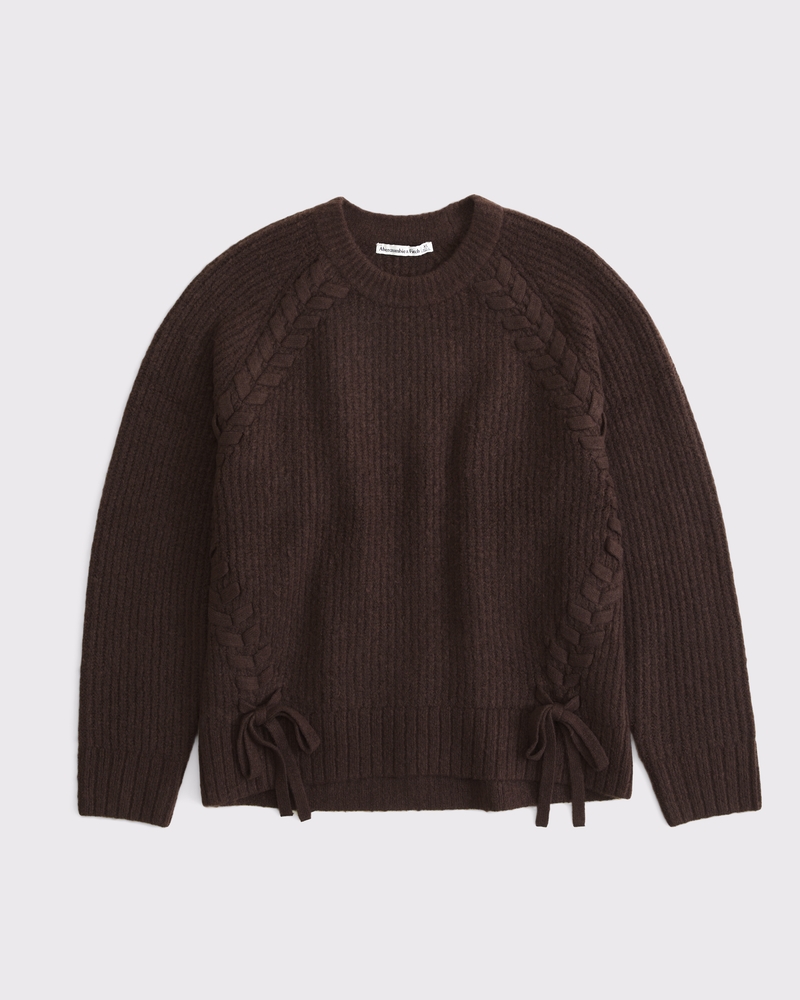 Dad Lace-Up Crew Sweater 상세 이미지 7