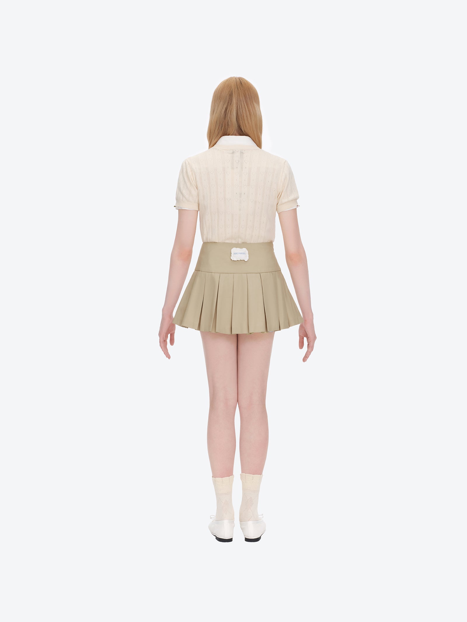 나이티 나이트 베어 플리츠 스코트 카키 상세 이미지 4