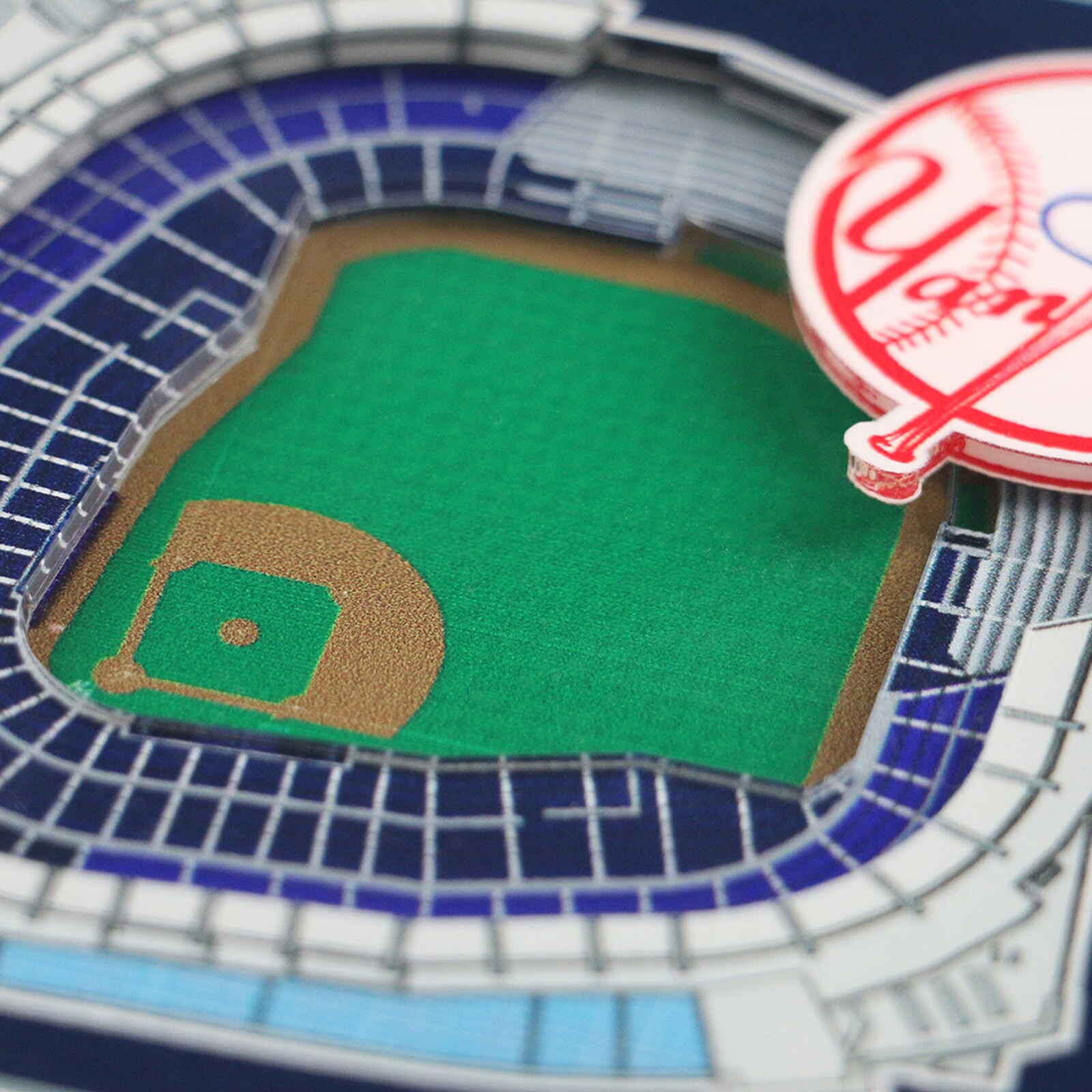 New York Yankees IDNA 블루 3D StadiumViews 코스터 상세 이미지 3
