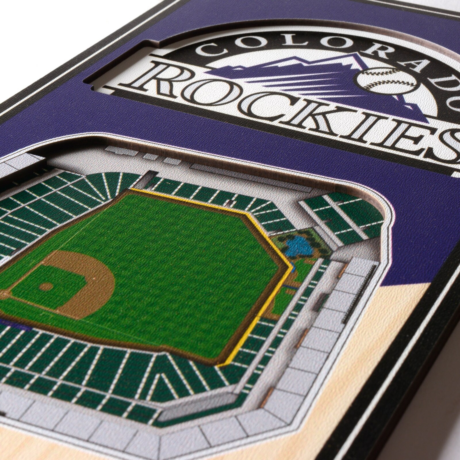 콜로라도 로키스 6'' x 19'' 3D StadiumView 배너 상세 이미지 3