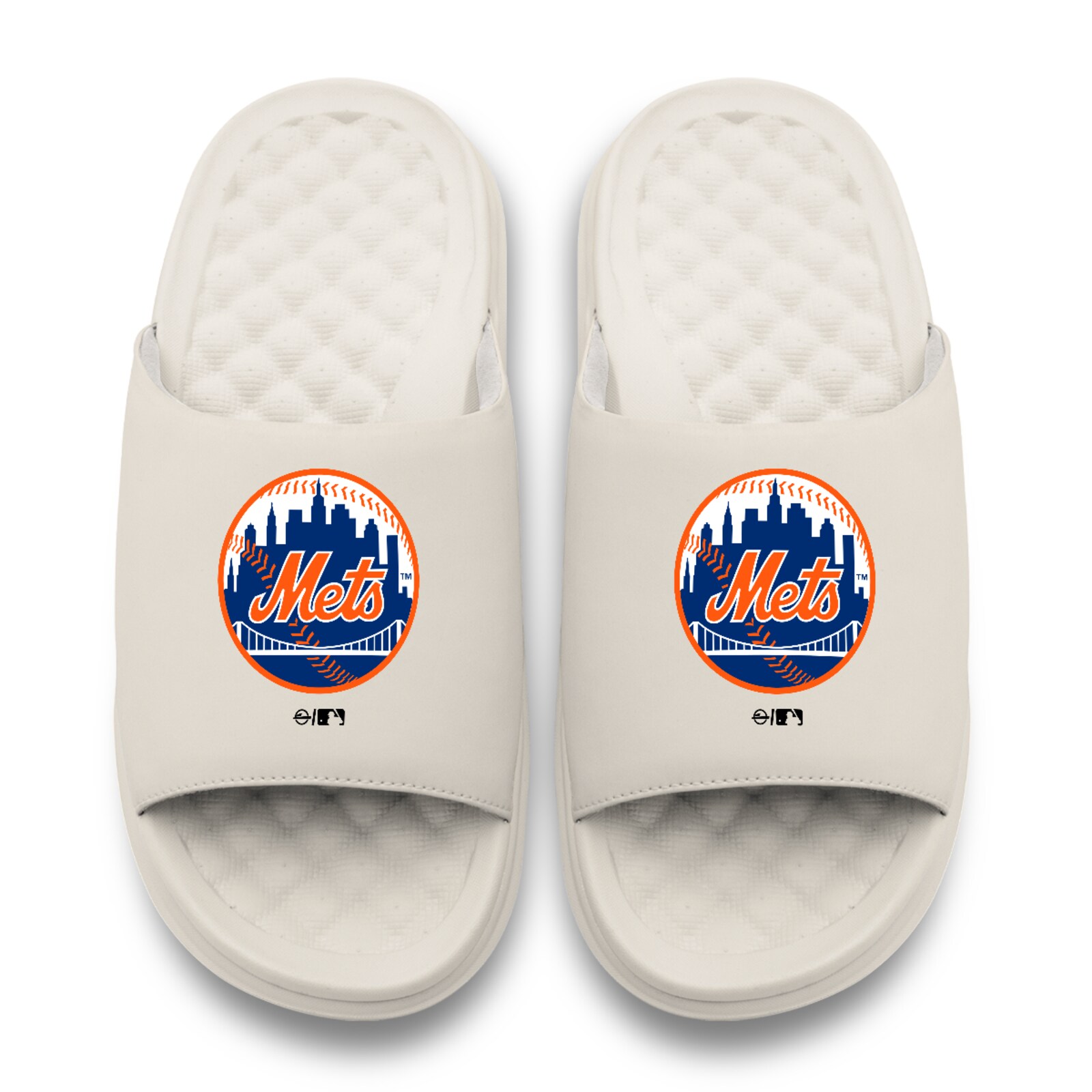 아동용 New York Mets ISlide 크림 프라이머리 모티브 슬라이드 샌들 상세 이미지 3