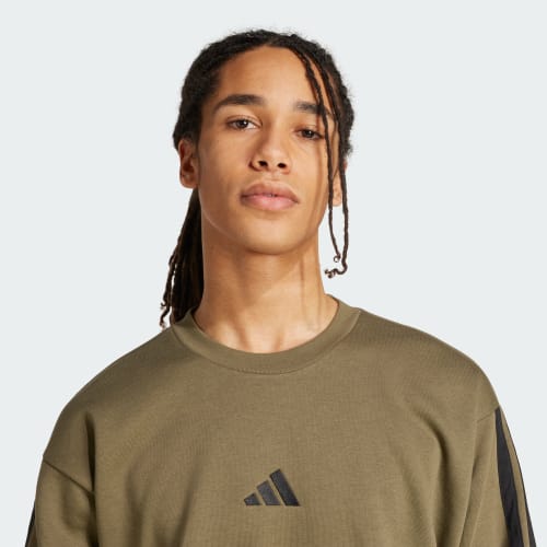 Essentials 3-Stripes Fleece Sweatshirt 상세 이미지 5