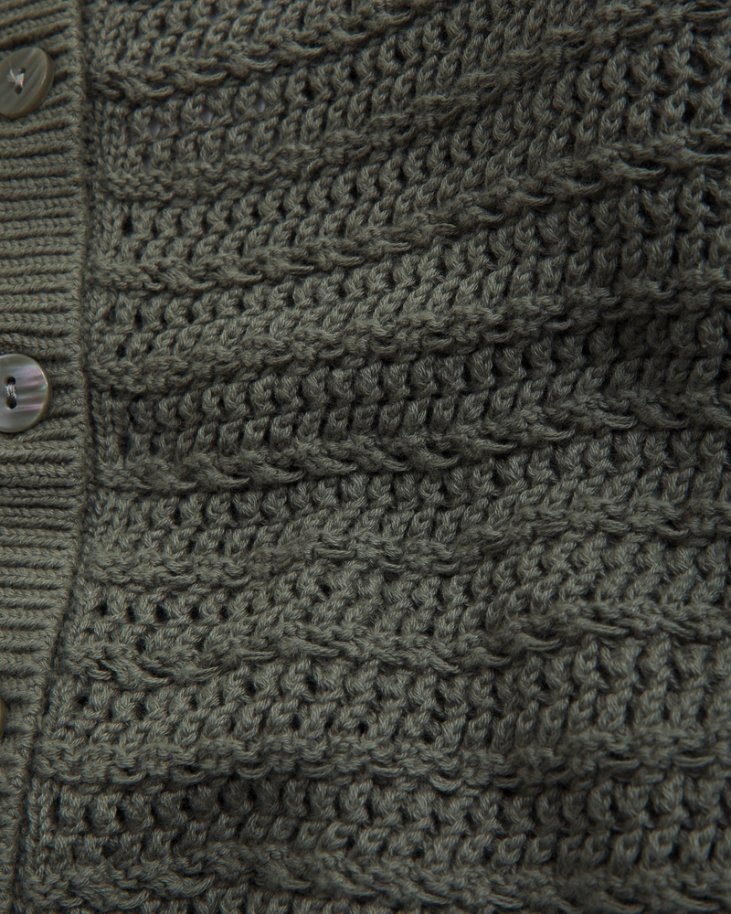 Textural Short-Sleeve Crew Cardigan 상세 이미지 7