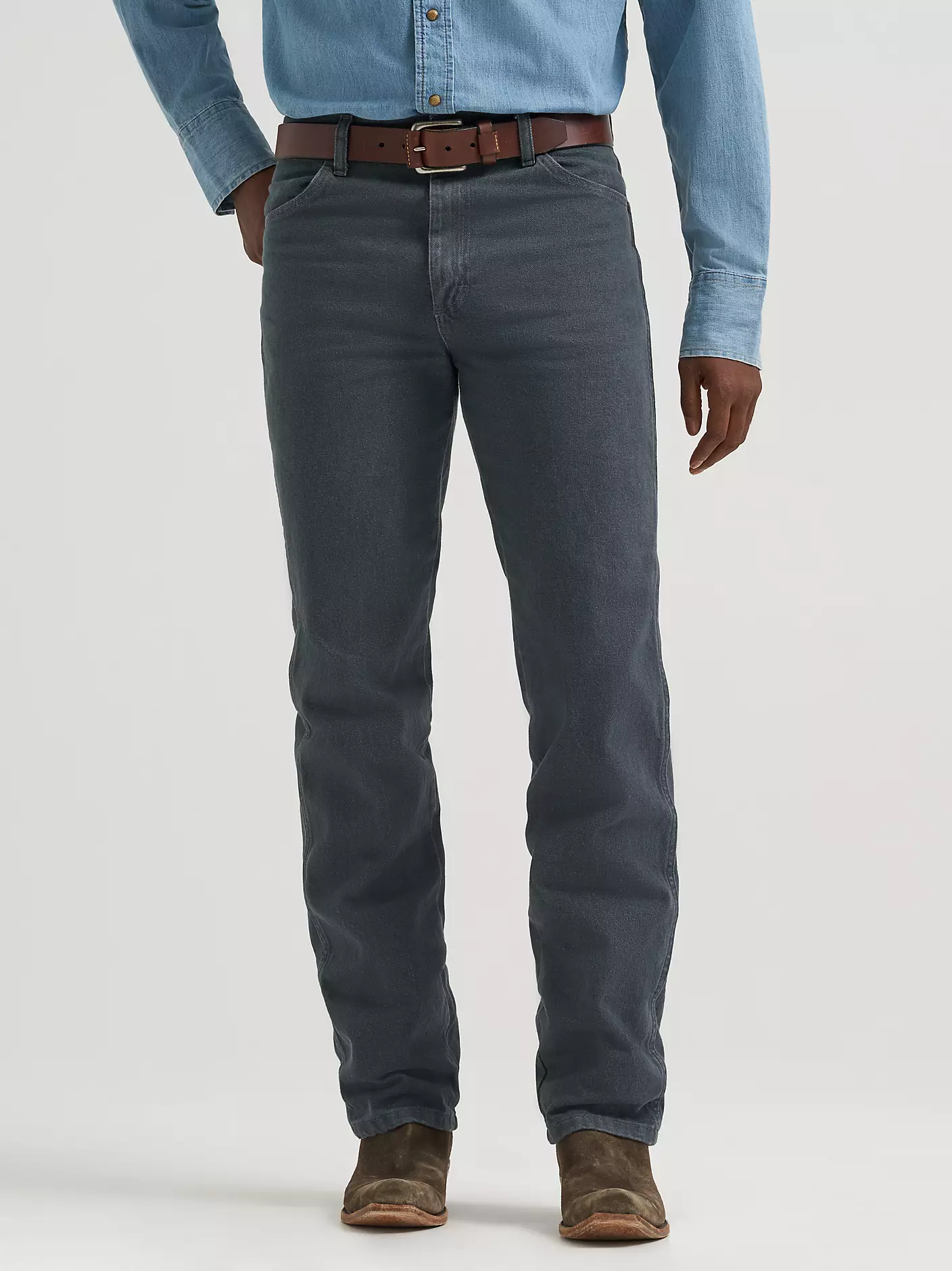 ® Cowboy Cut® 차콜그레이 슬림핏 진 상세 이미지 3