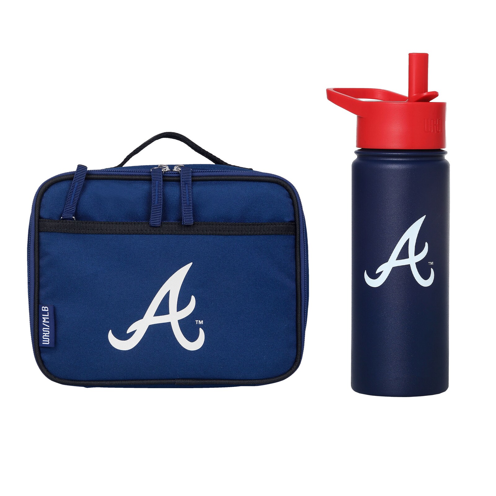 Atlanta Braves Wildkin 18oz. 물병 & 런치박스 세트