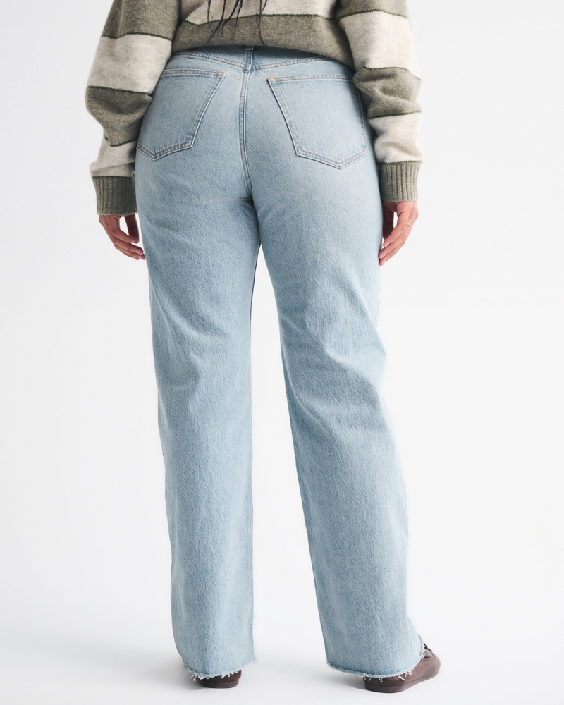 Curve Love High Rise 90s Relaxed Raw Hem Jean 상세 이미지 6