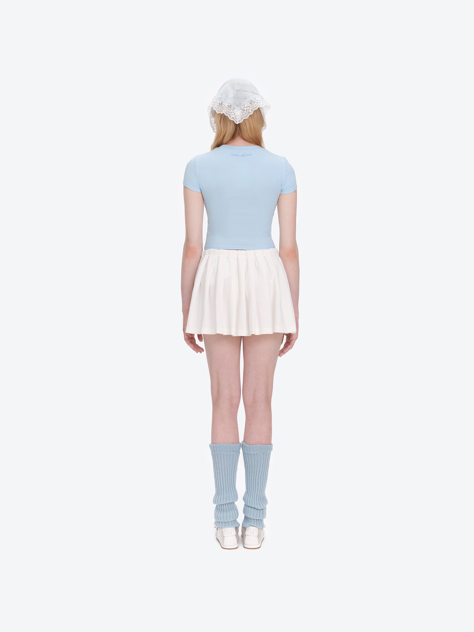 플로럴 일러스트 슬림 티셔츠 상세 이미지 4