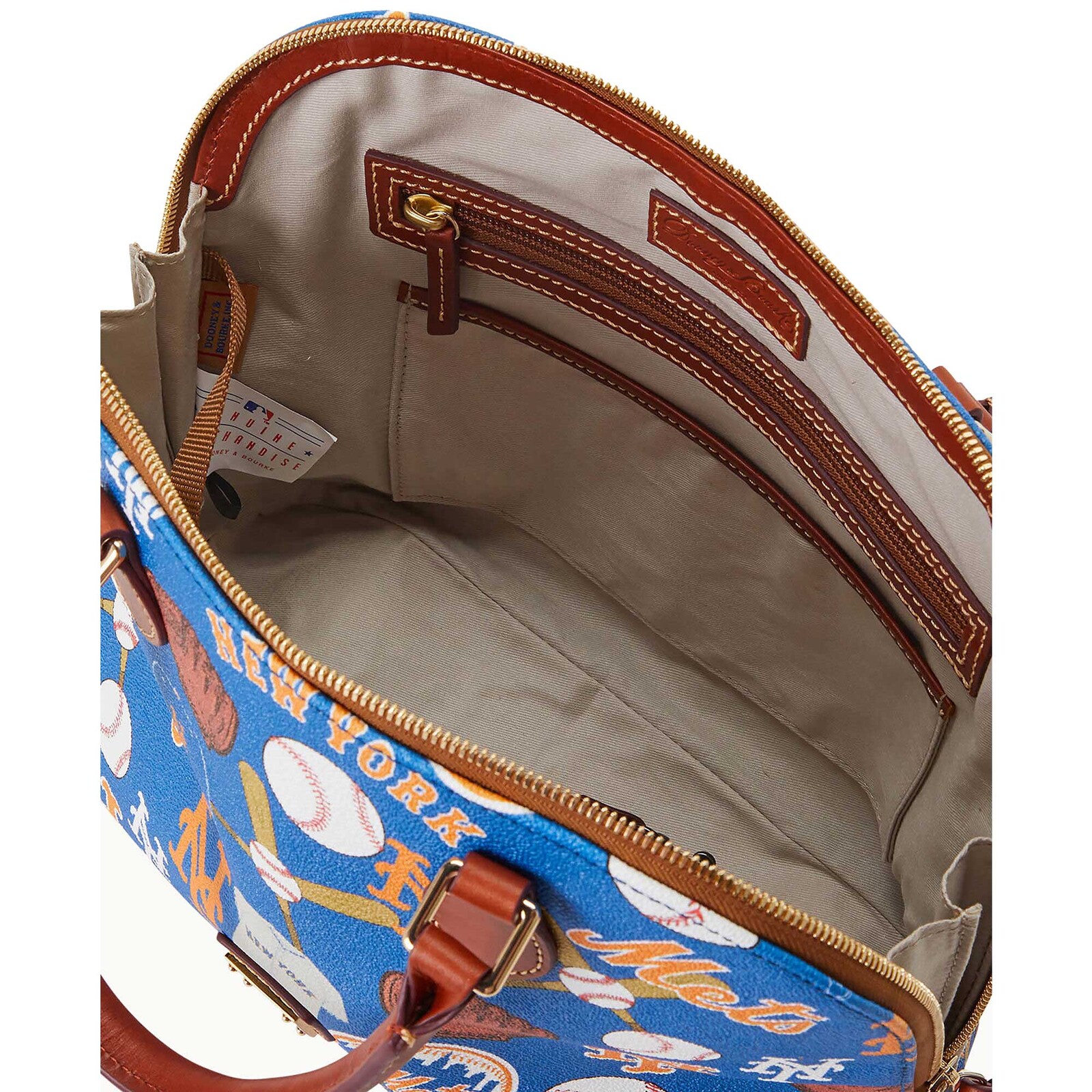 뉴욕 메츠 Dooney & Bourke Game Day Zip Zip 새첼 상세 이미지 4